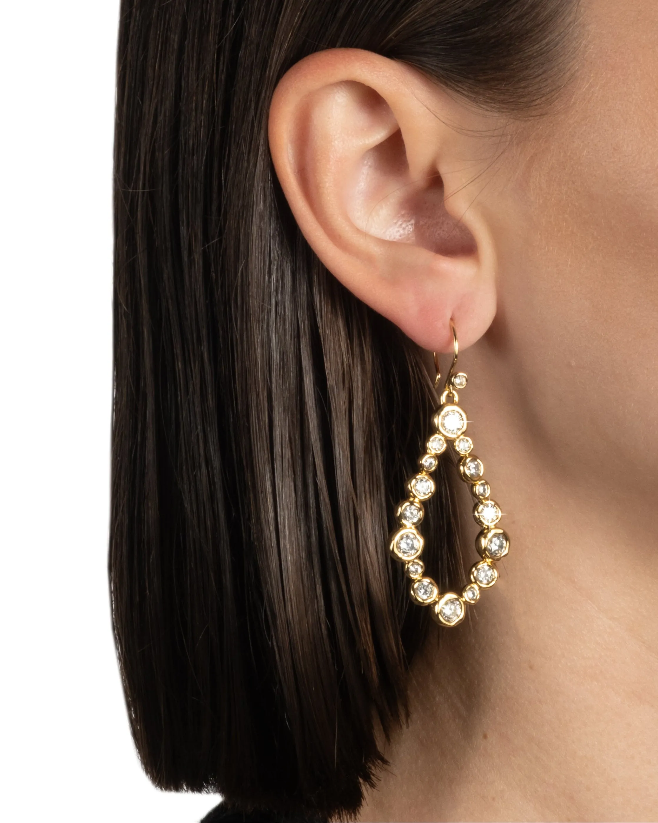 Asterales Gold Teardrop Wire Earring sold by Alexis Bittar product image thumbnail 2