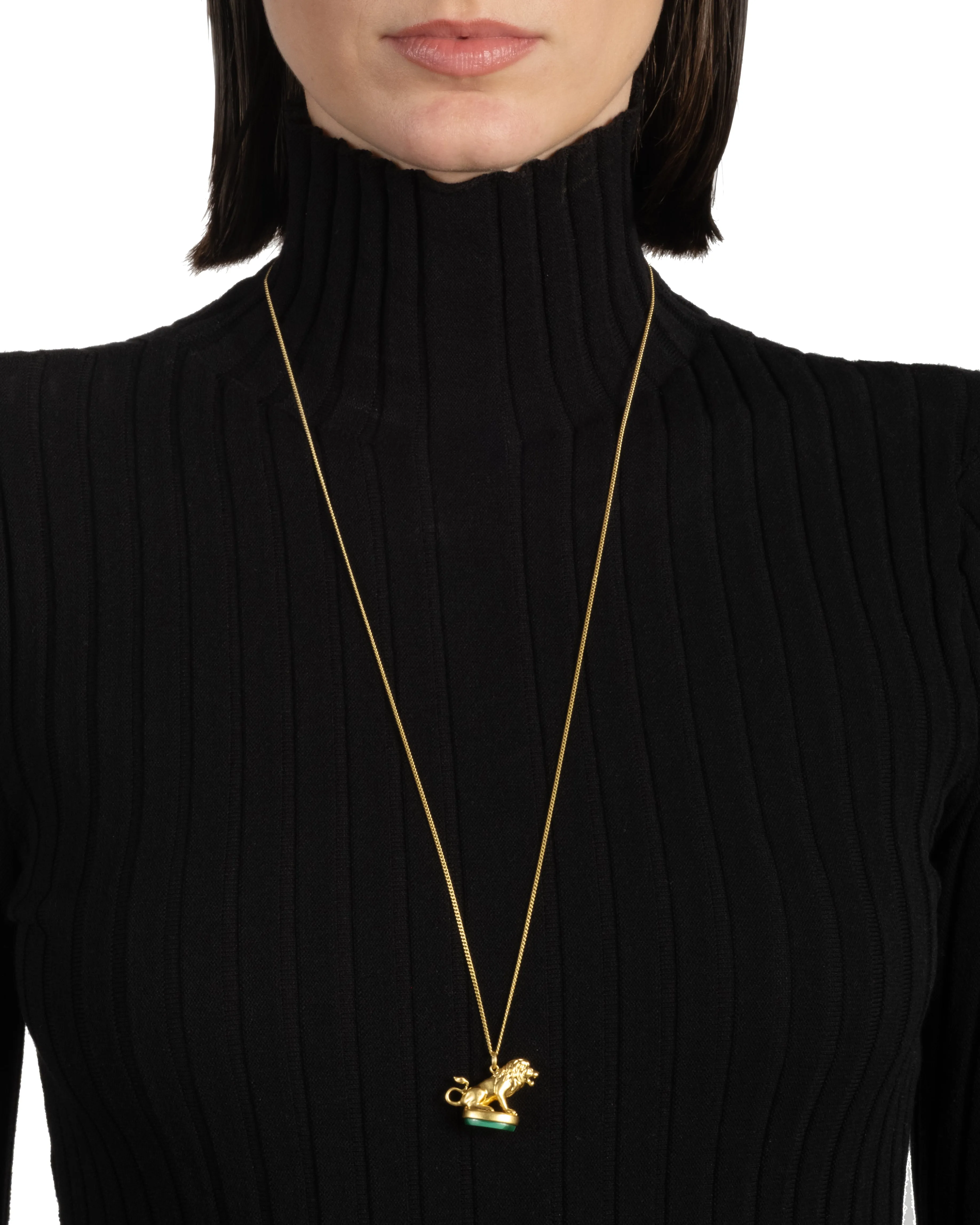 Valor Lion Pendant Fob Necklace - Malachite sold by Alexis Bittar product image thumbnail 2