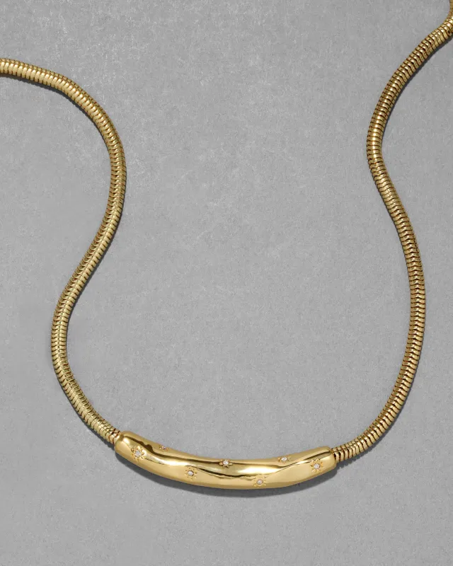 Starburst Crystal Tube Necklace sold by Alexis Bittar