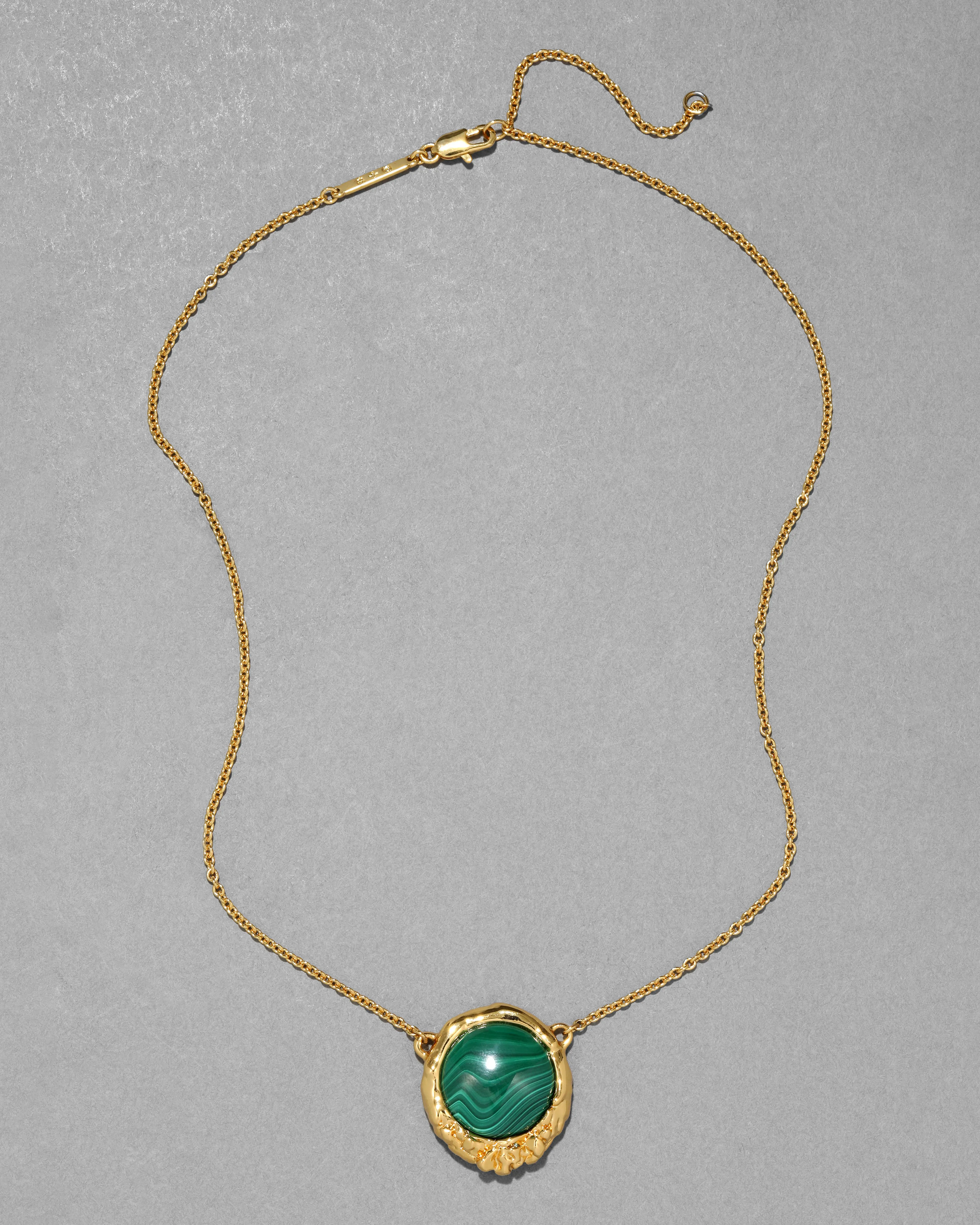 Brut Malachite Coin Pendant Necklace sold by Alexis Bittar product image thumbnail 3