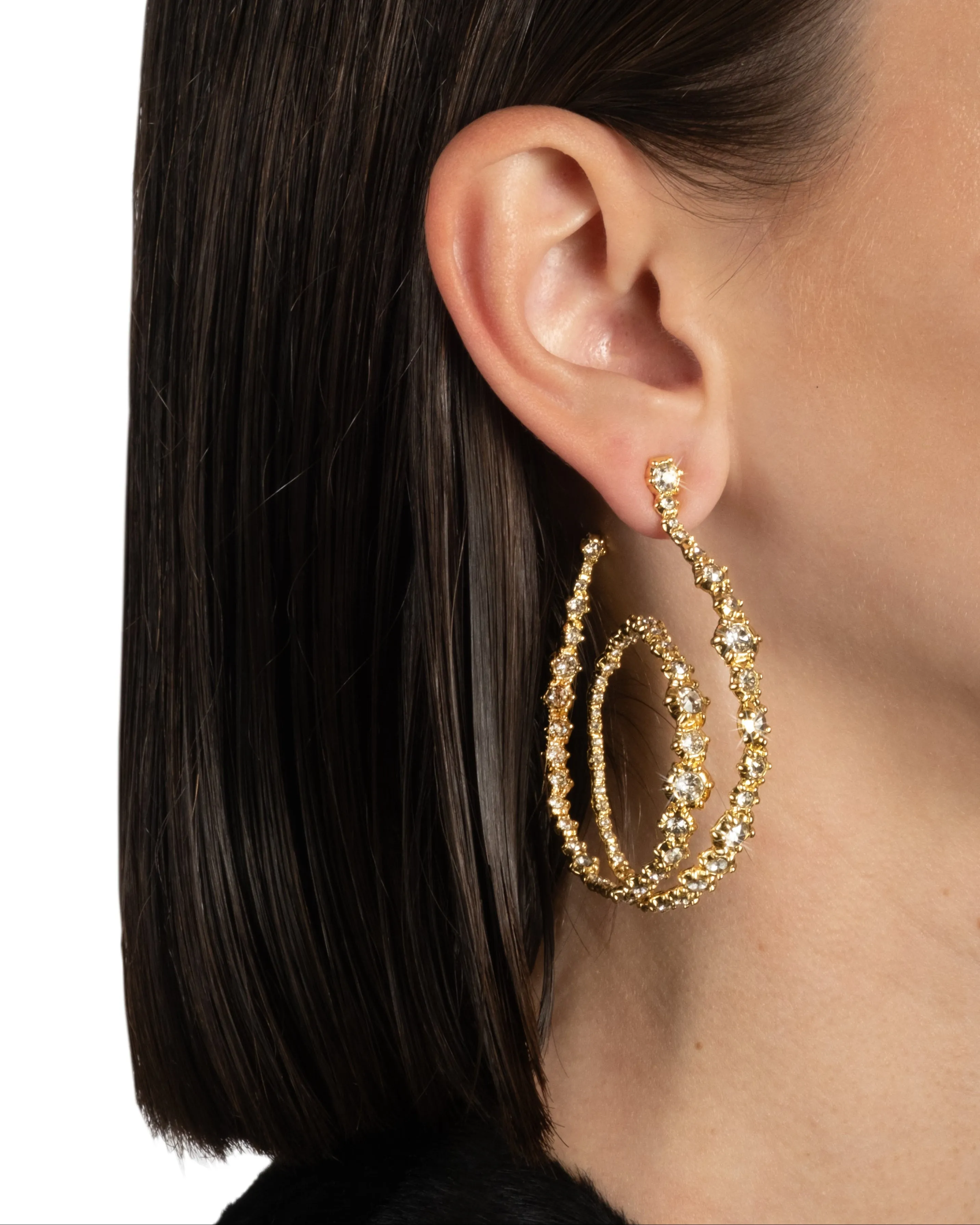 Punk Royale Crystal Orbiting Hoop Earring- Gold sold by Alexis Bittar product image thumbnail 2