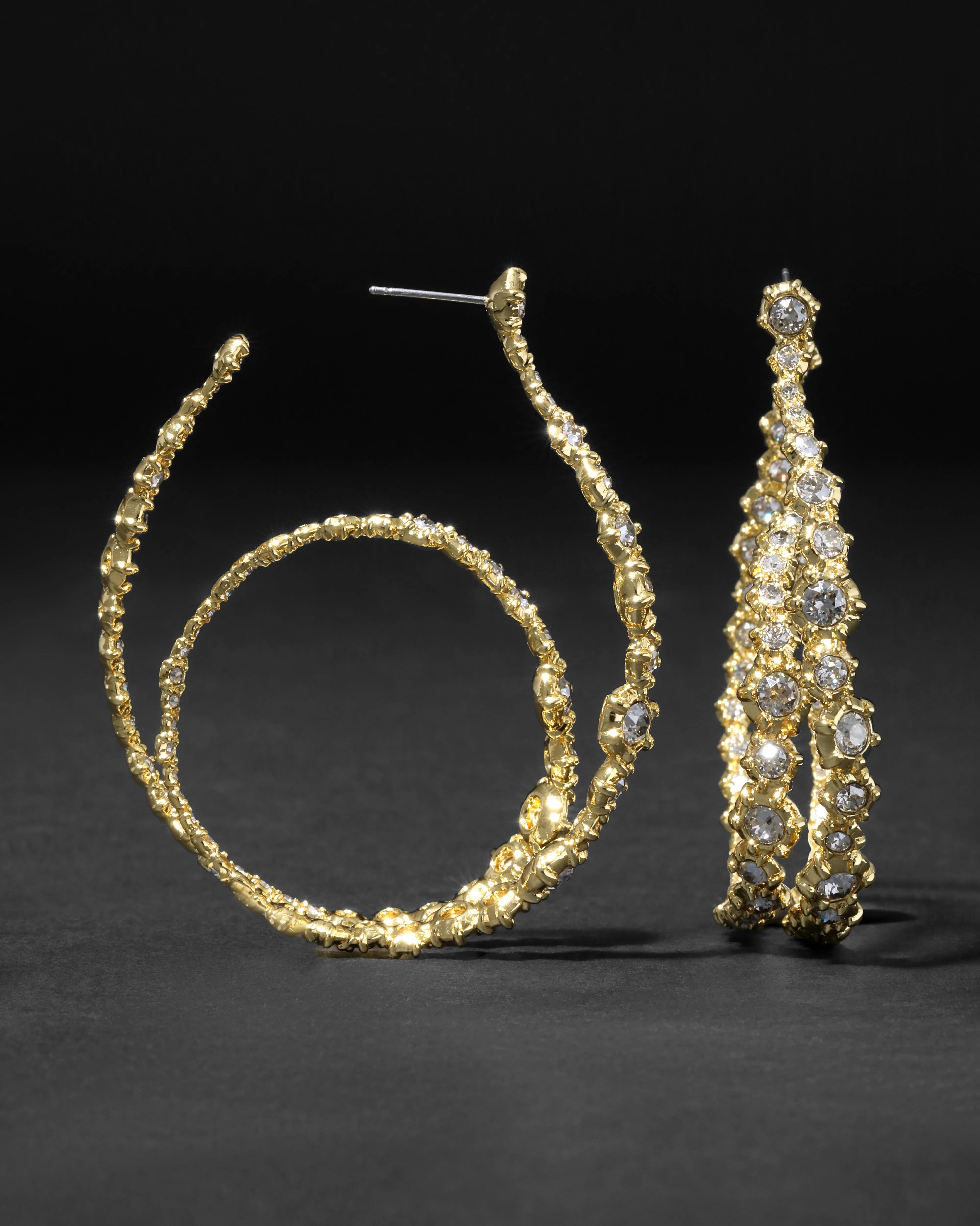 Punk Royale Crystal Orbiting Hoop Earring- Gold sold by Alexis Bittar product image thumbnail 3
