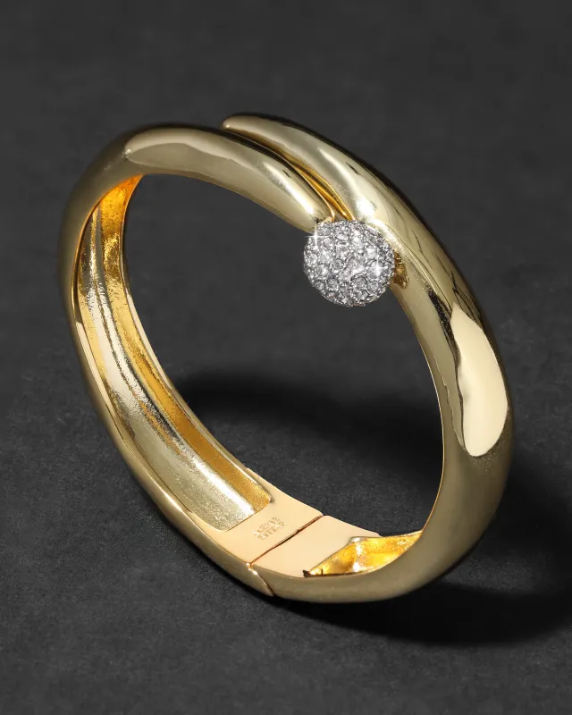 Solanales Pavé Orb Bypass Hinge Bracelet sold by Alexis Bittar