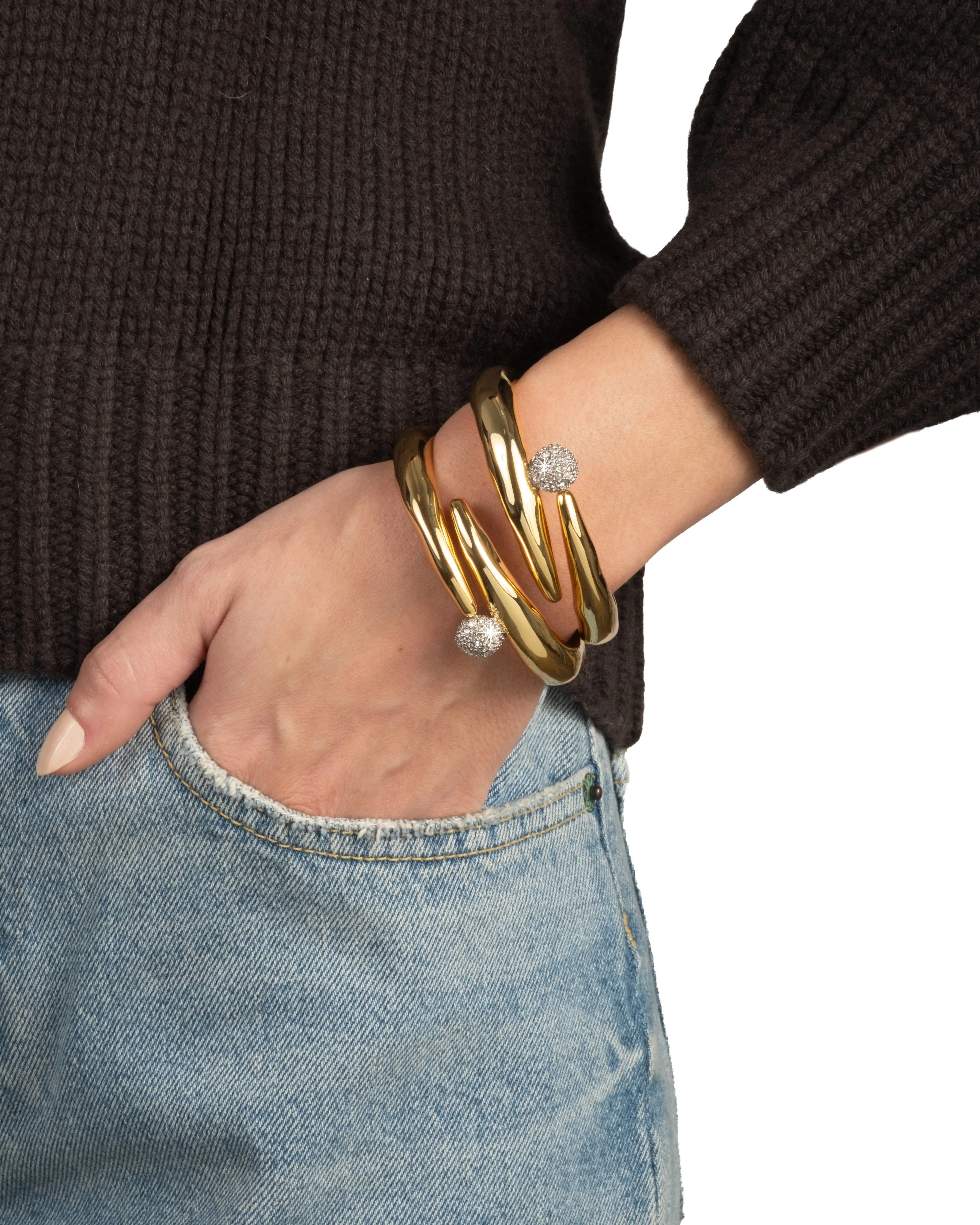 Solanales Pavé Orb Bypass Hinge Bracelet sold by Alexis Bittar product image thumbnail 2