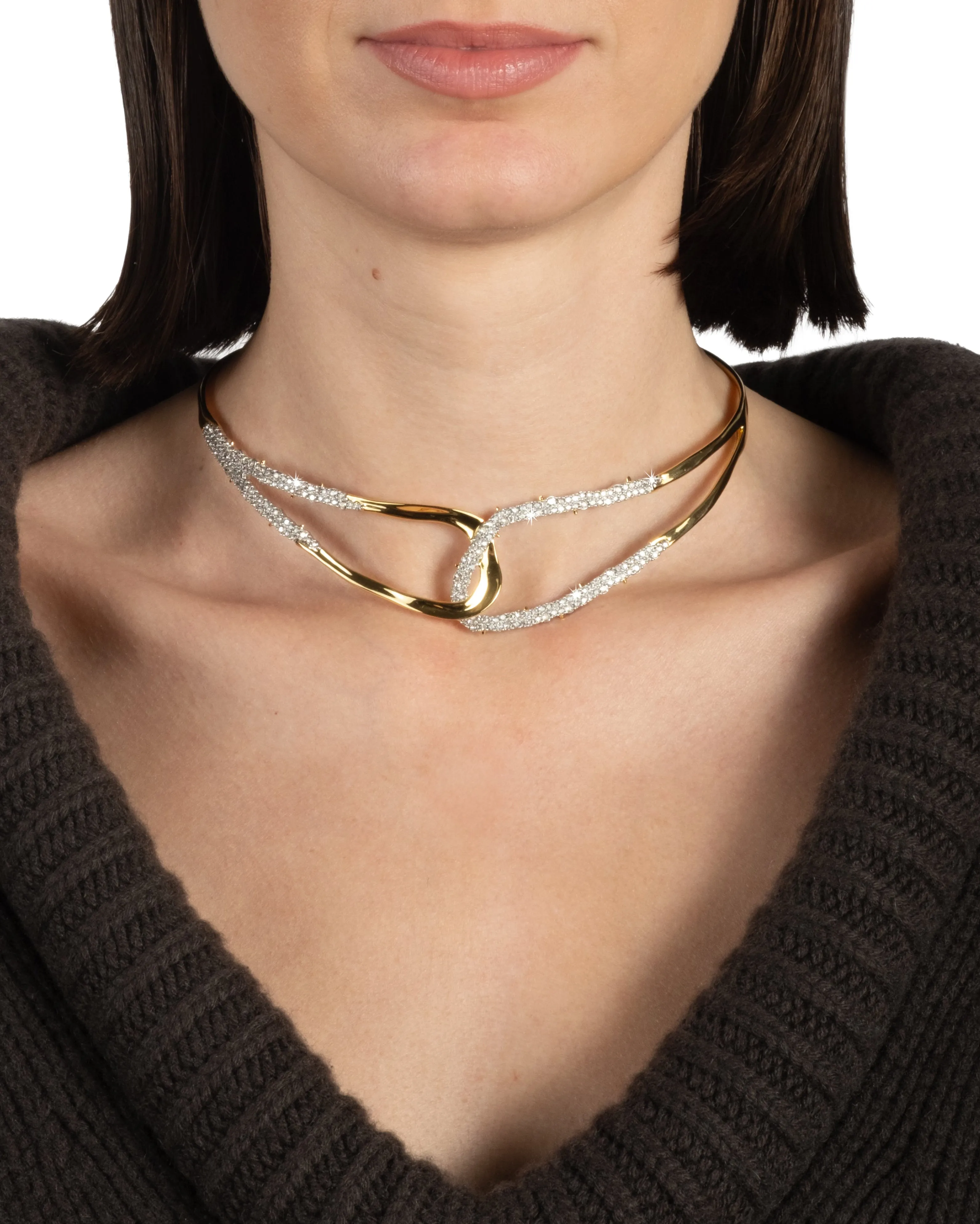 Freeform Pavé Intertwined Collar Necklace sold by Alexis Bittar product image thumbnail 2