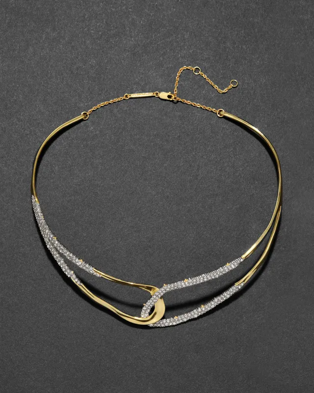 Freeform Pavé Intertwined Collar Necklace sold by Alexis Bittar