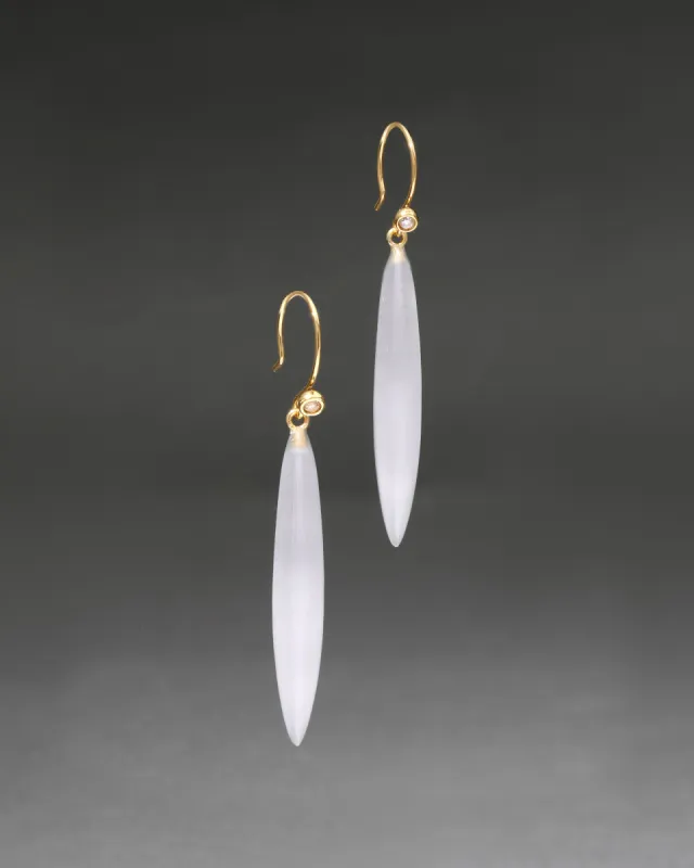 Lucite Sliver Wire Earring- Pewter sold by Alexis Bittar
