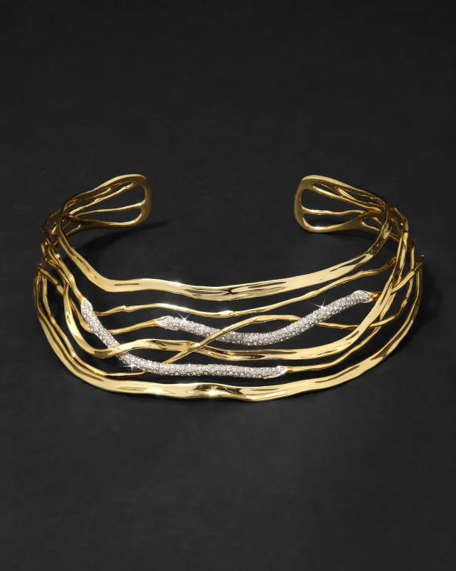 Solanales Crystal Woven Collar Necklace sold by Alexis Bittar