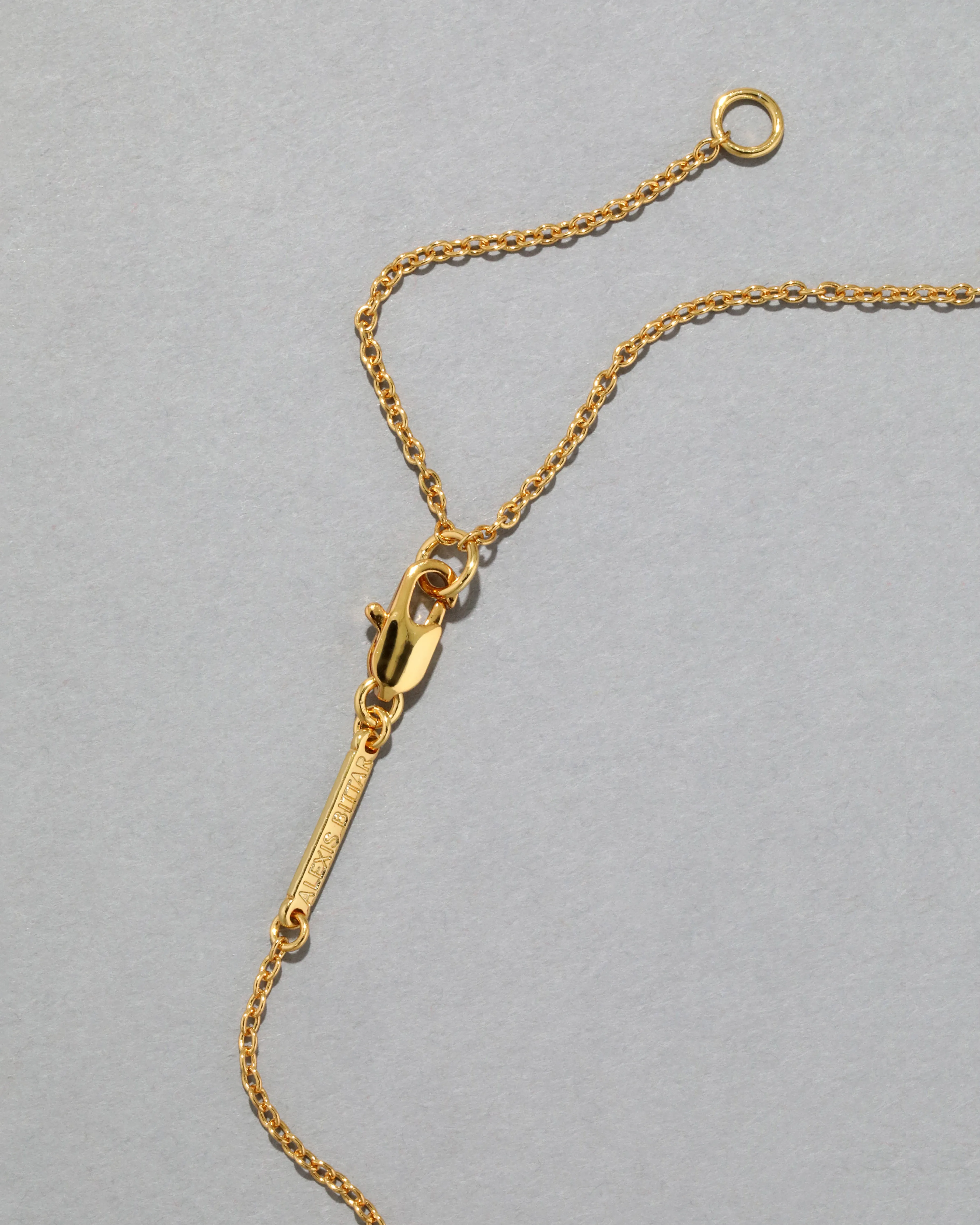 Gold Capped Crescent Lucite Necklace- Neon Green sold by Alexis Bittar product image thumbnail 5