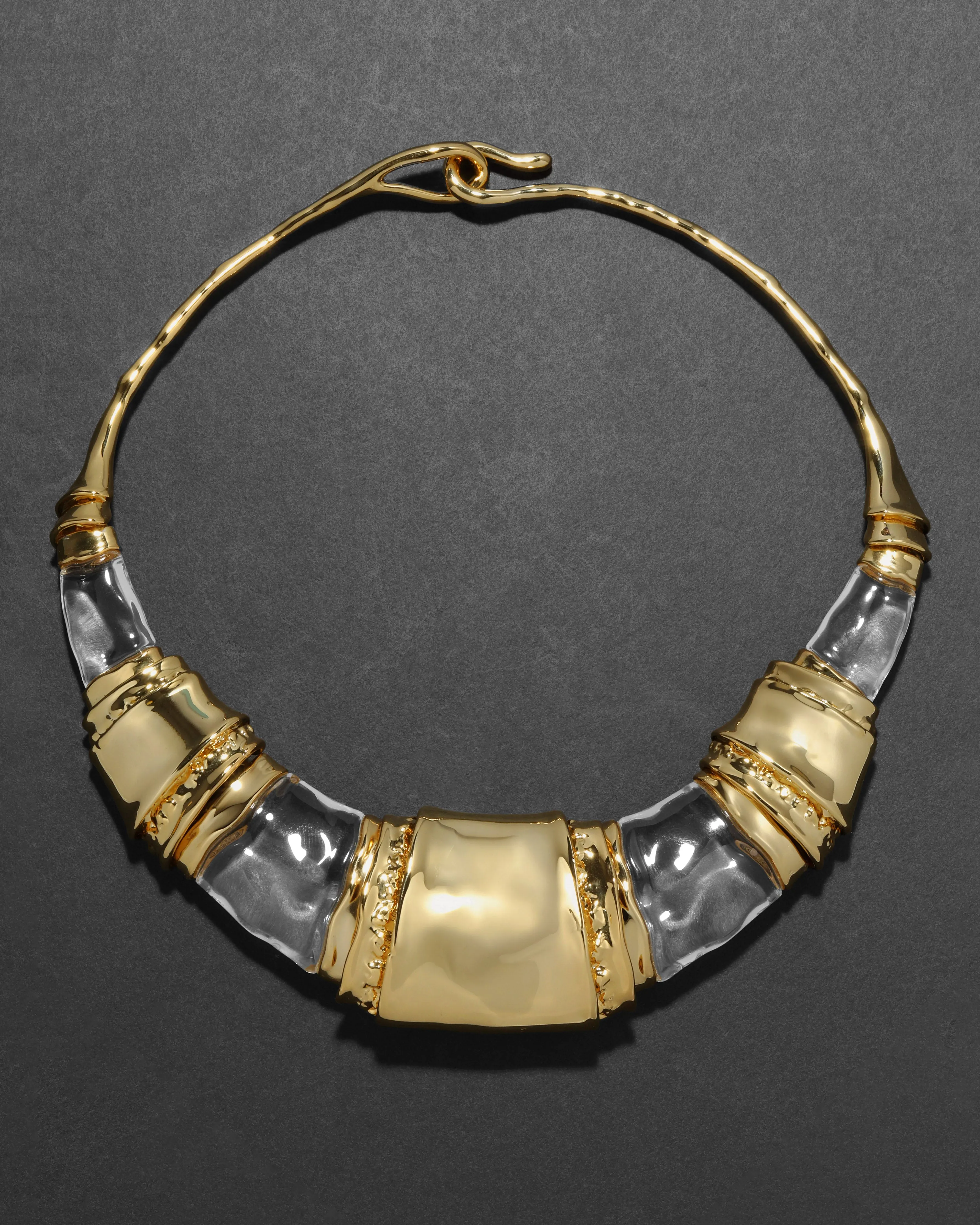 Lucite Brutalist Segmented Collar Necklace sold by Alexis Bittar