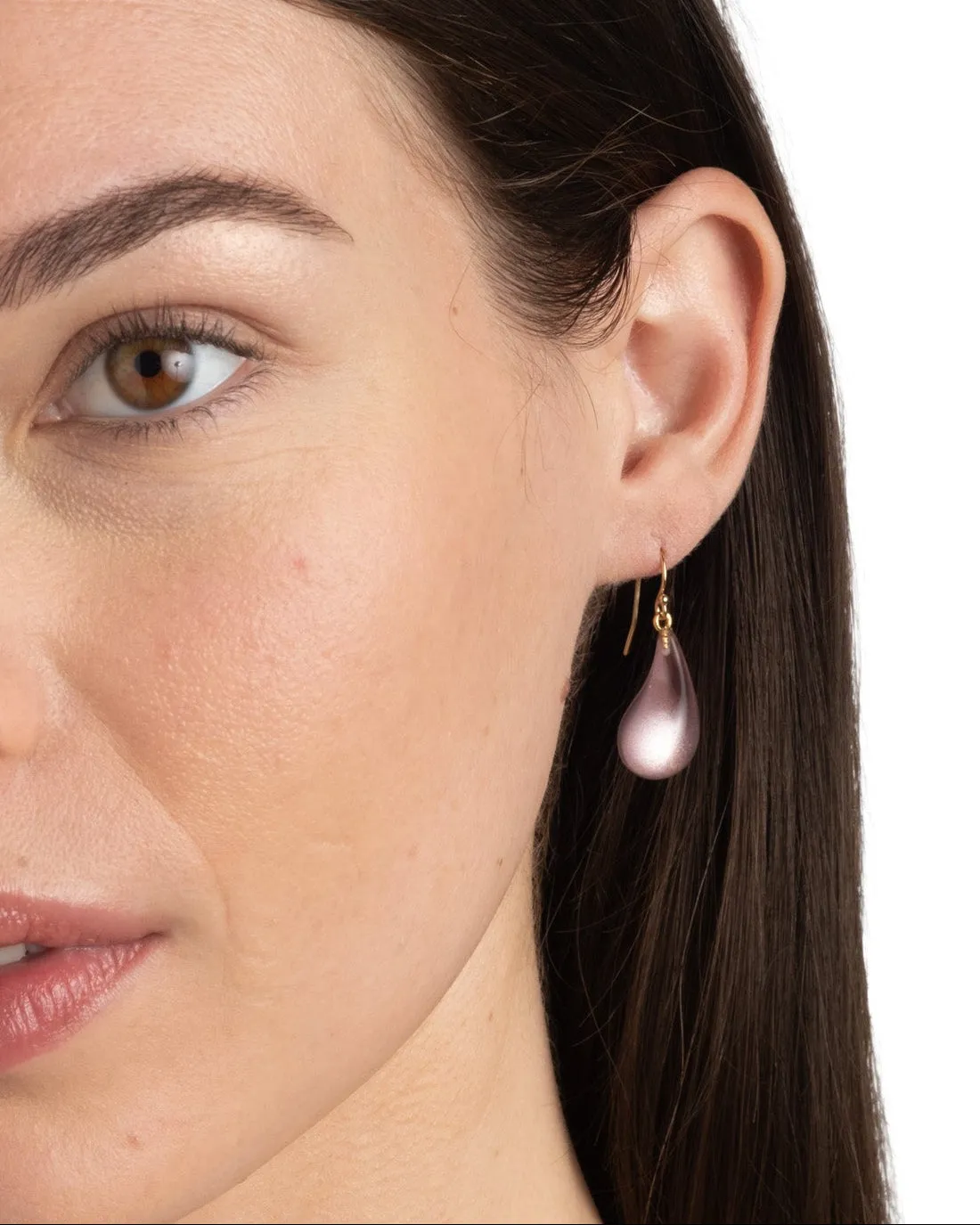 Lucite Dewdrop Earring- Dusty Rose sold by Alexis Bittar product image thumbnail 3