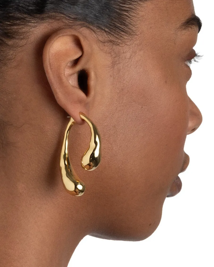 Molten Gold Scoop Front Back Earring sold by Alexis Bittar product image thumbnail 3