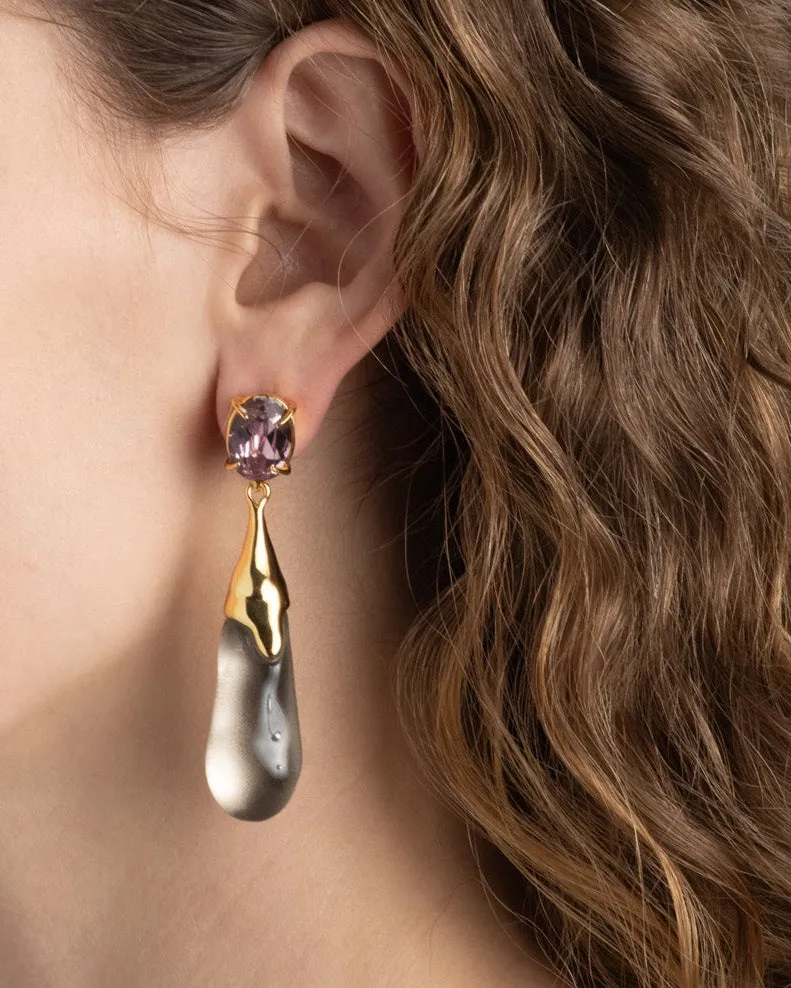 Bonbon Crystal Small Teardrop Earring- Dune sold by Alexis Bittar product image thumbnail 2