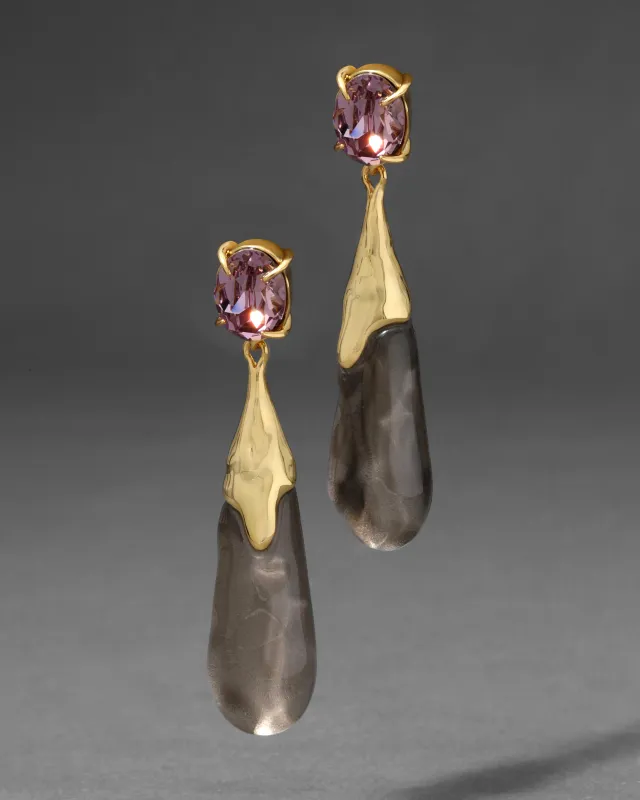 Bonbon Crystal Small Teardrop Earring- Dune sold by Alexis Bittar