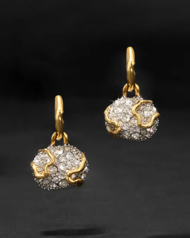 Solanales Crystal Petite Pebble Hoop Earring sold by Alexis Bittar