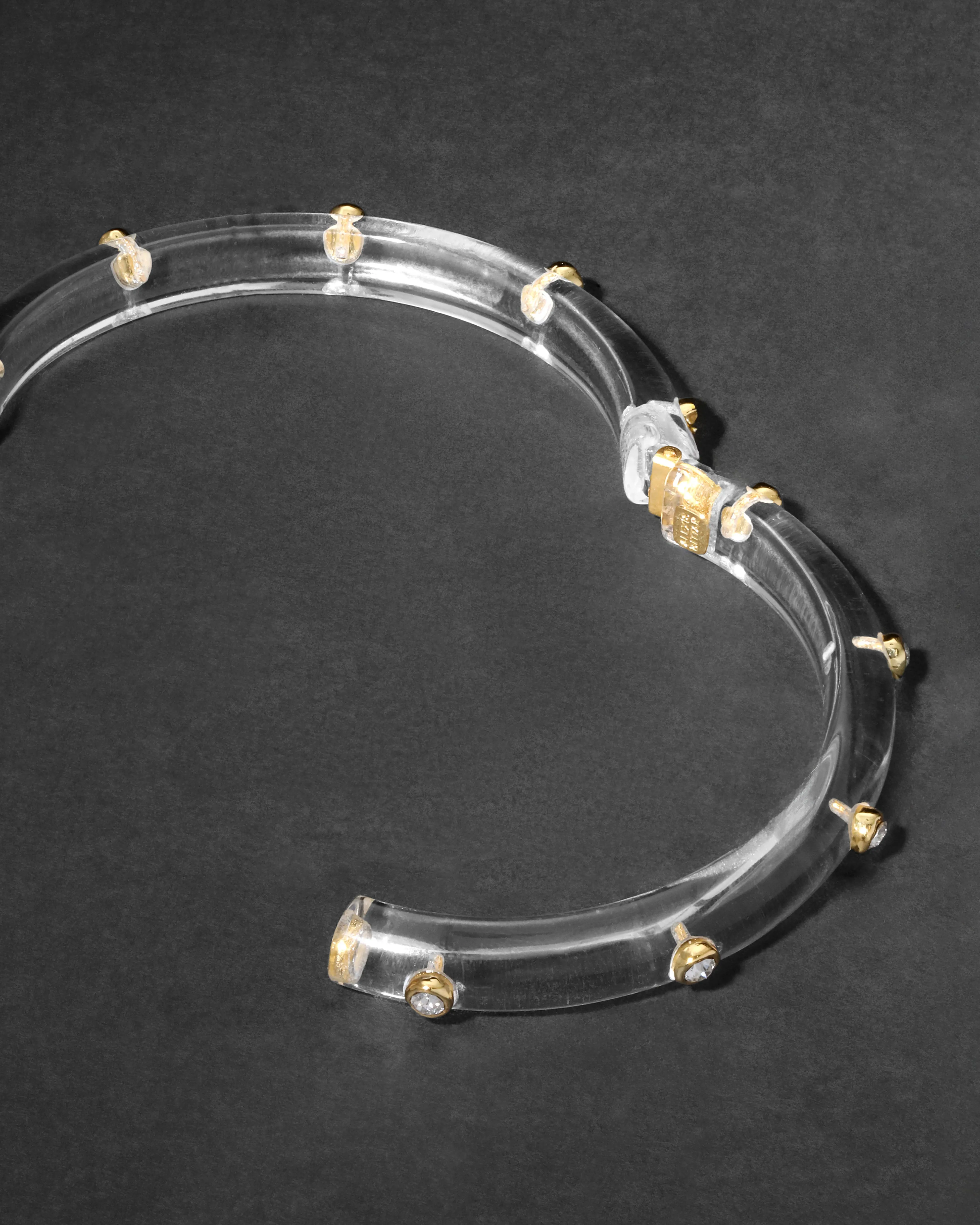 Crystal Studded Lucite Hinge Bracelet- Clear sold by Alexis Bittar product image thumbnail 5