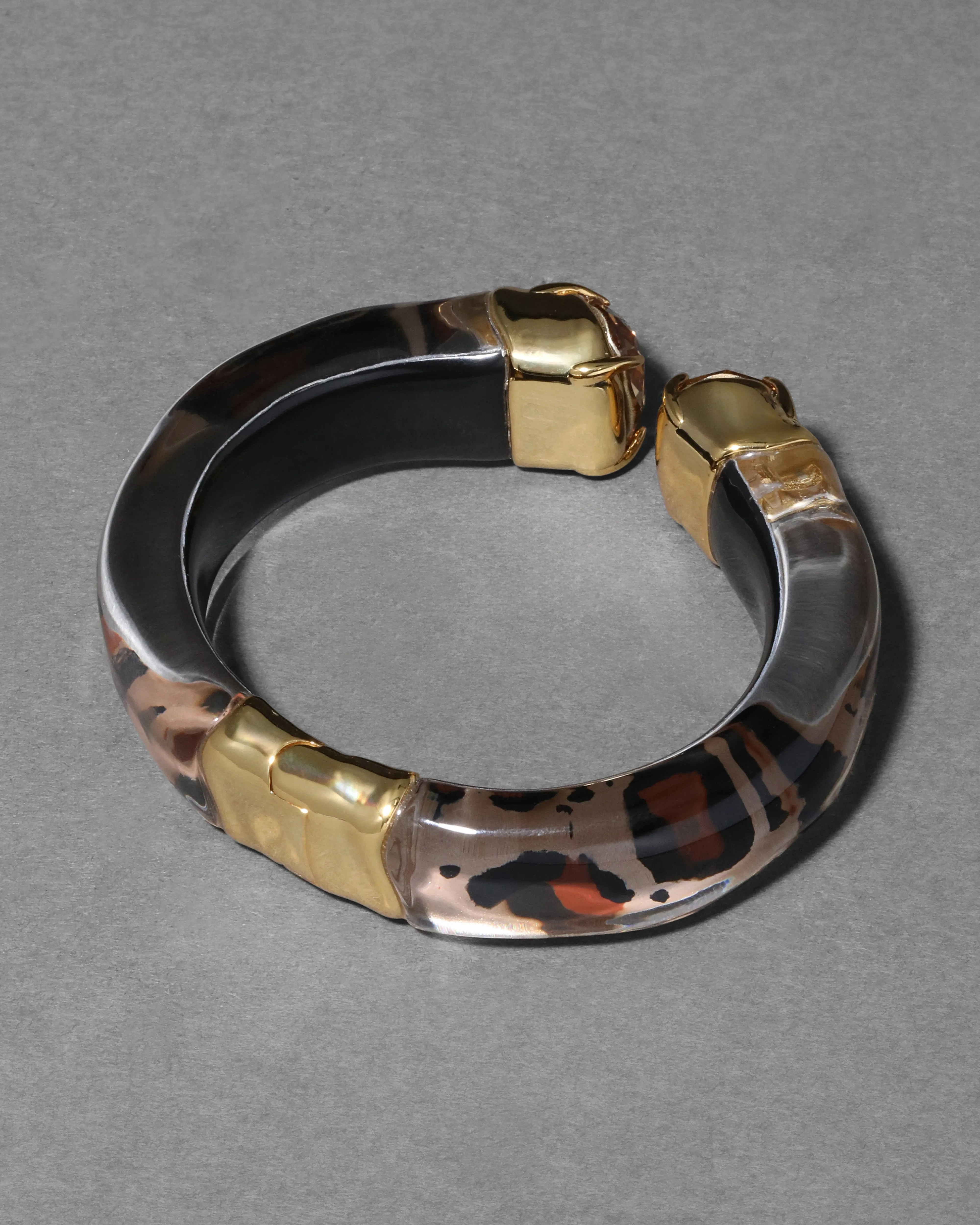 Bonbon Crystal Lucite Hinge Bracelet- Leopard sold by Alexis Bittar product image thumbnail 5
