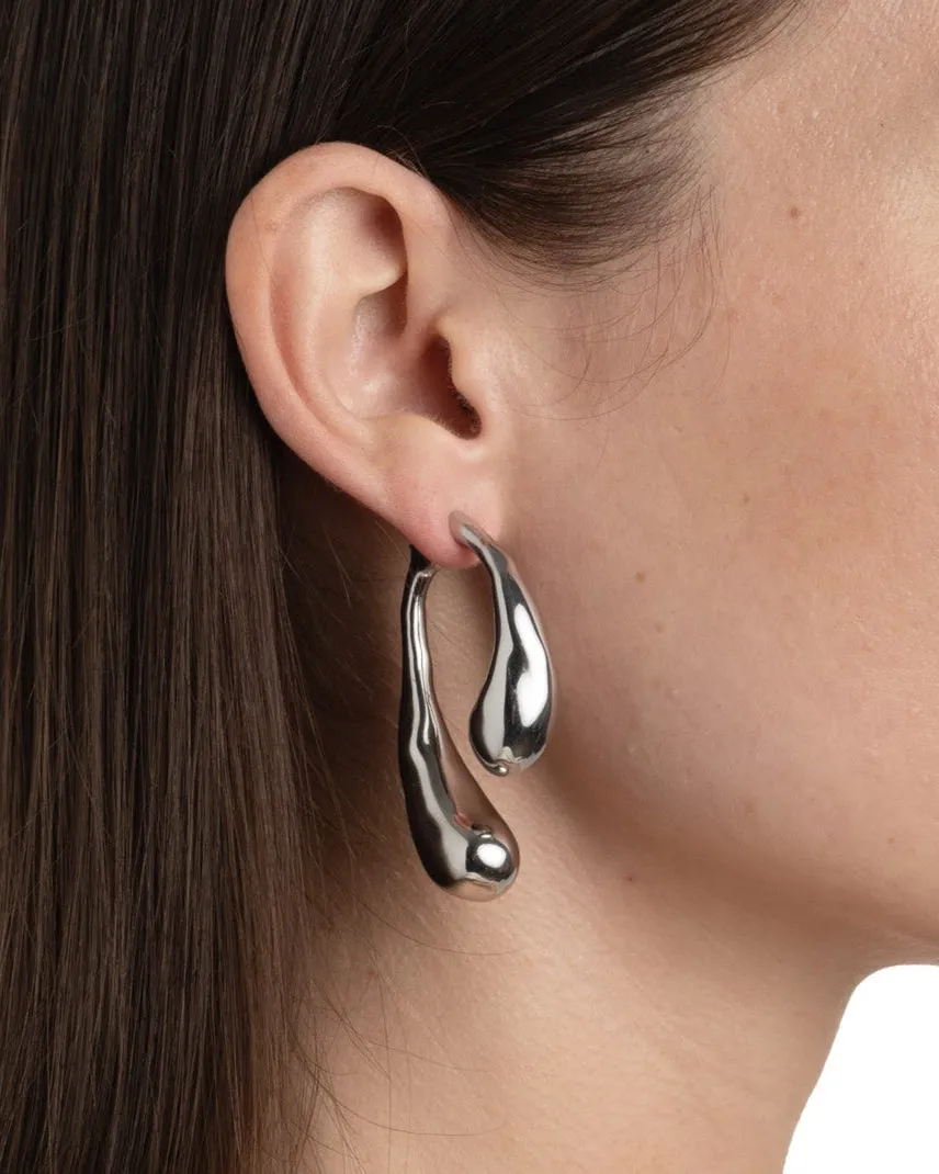Molten Silver Scoop Front Back Earring sold by Alexis Bittar product image thumbnail 2