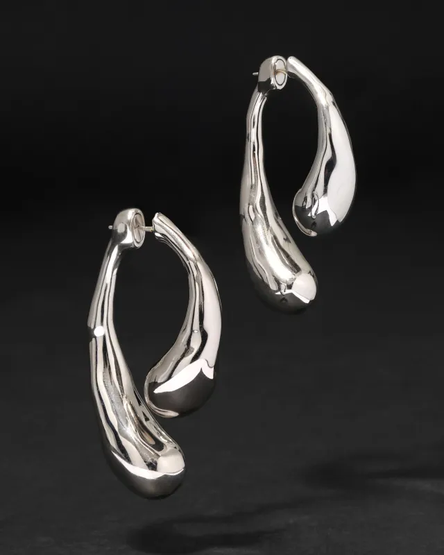 Molten Silver Scoop Front Back Earring sold by Alexis Bittar