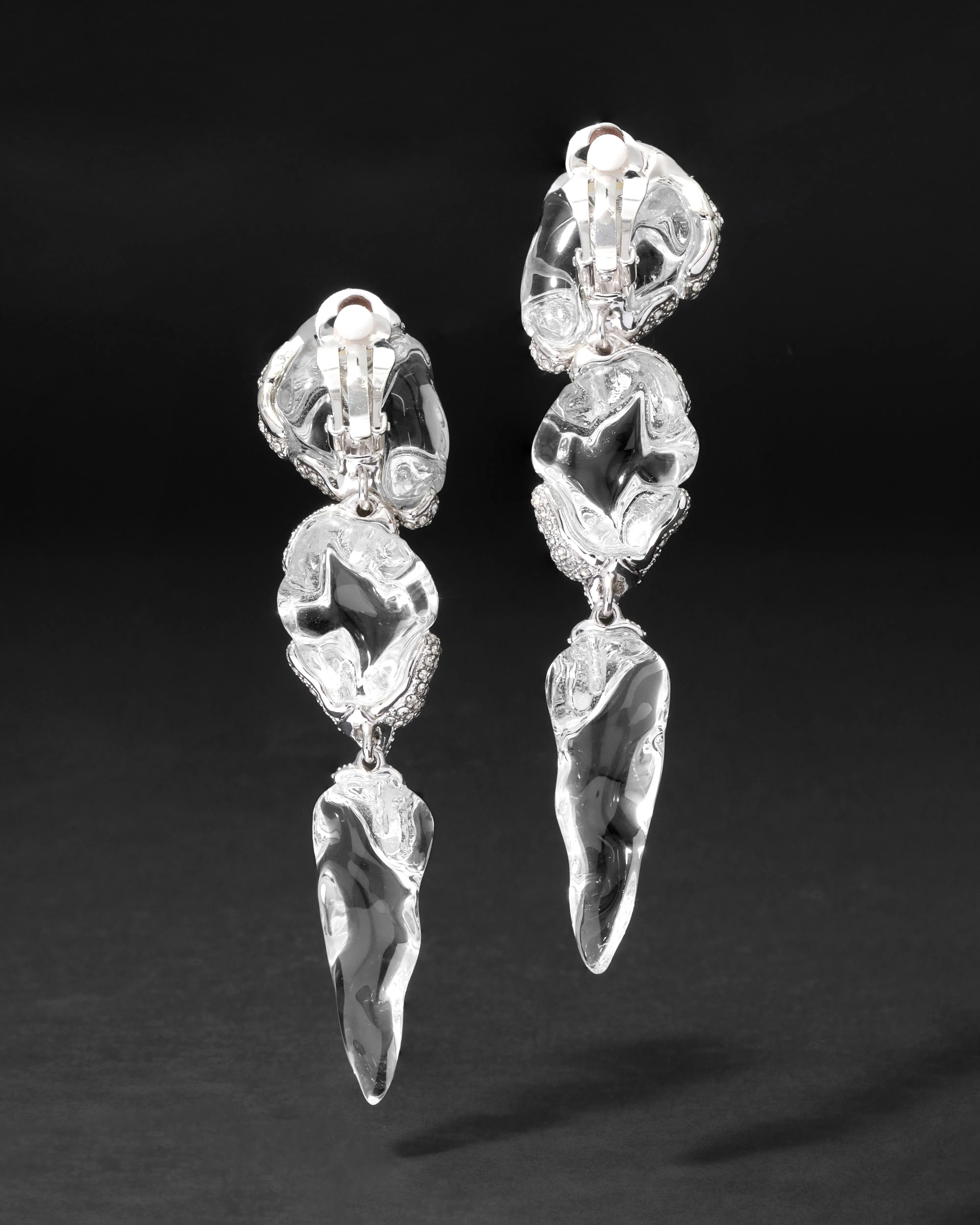 Silverlake Lucite Large Clip Earring sold by Alexis Bittar product image thumbnail 4