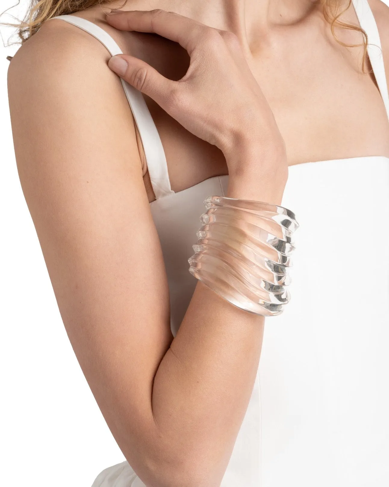 Liquid Lucite Wide Ripple Cuff sold by Alexis Bittar product image thumbnail 3