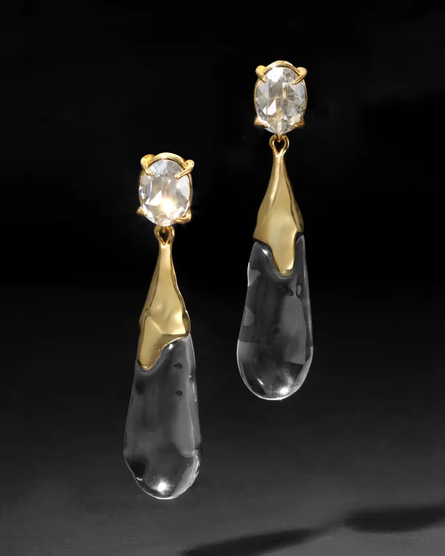 Bonbon Crystal Small Teardrop Earring- Clear sold by Alexis Bittar