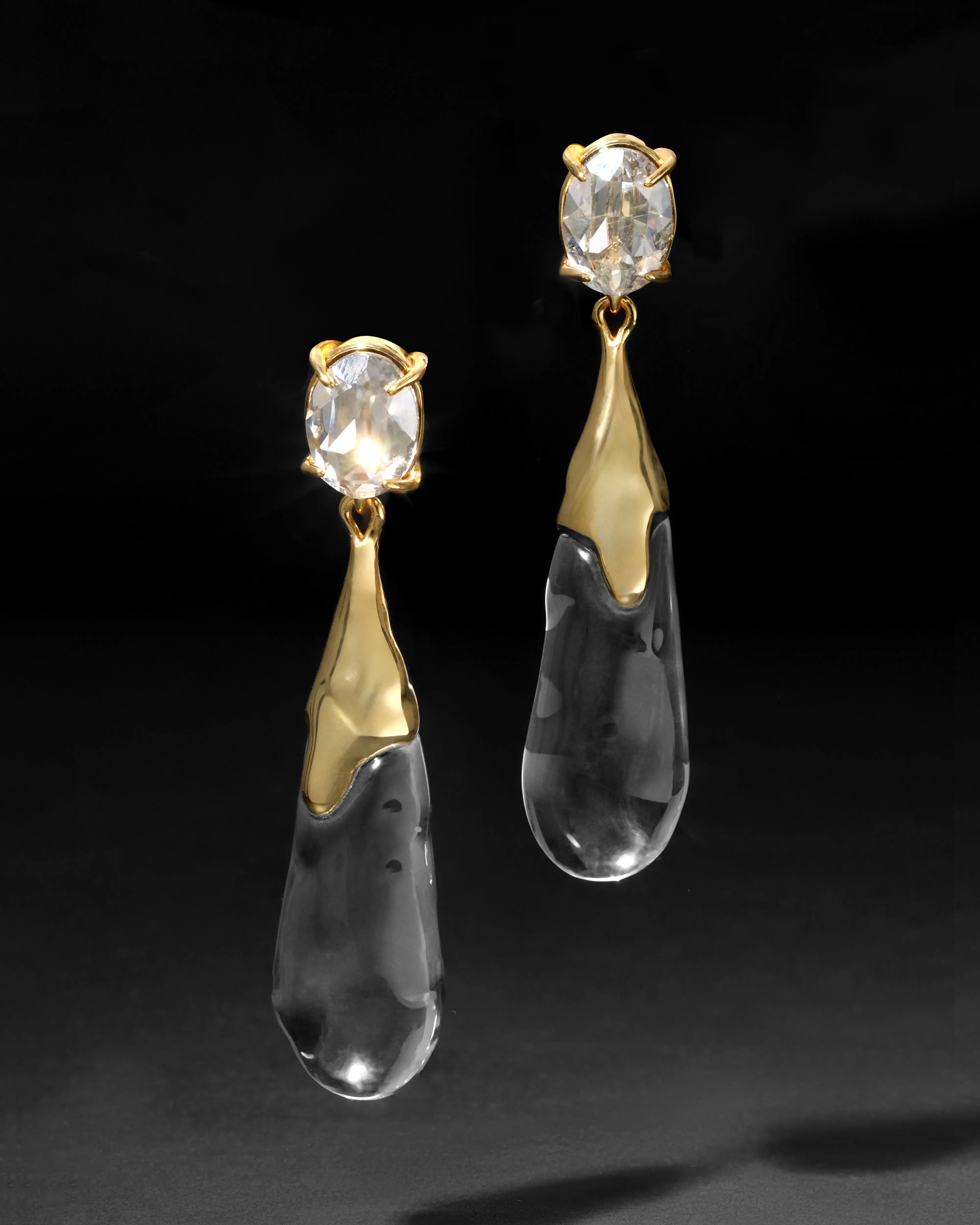 Bonbon Crystal Small Teardrop Earring- Clear sold by Alexis Bittar