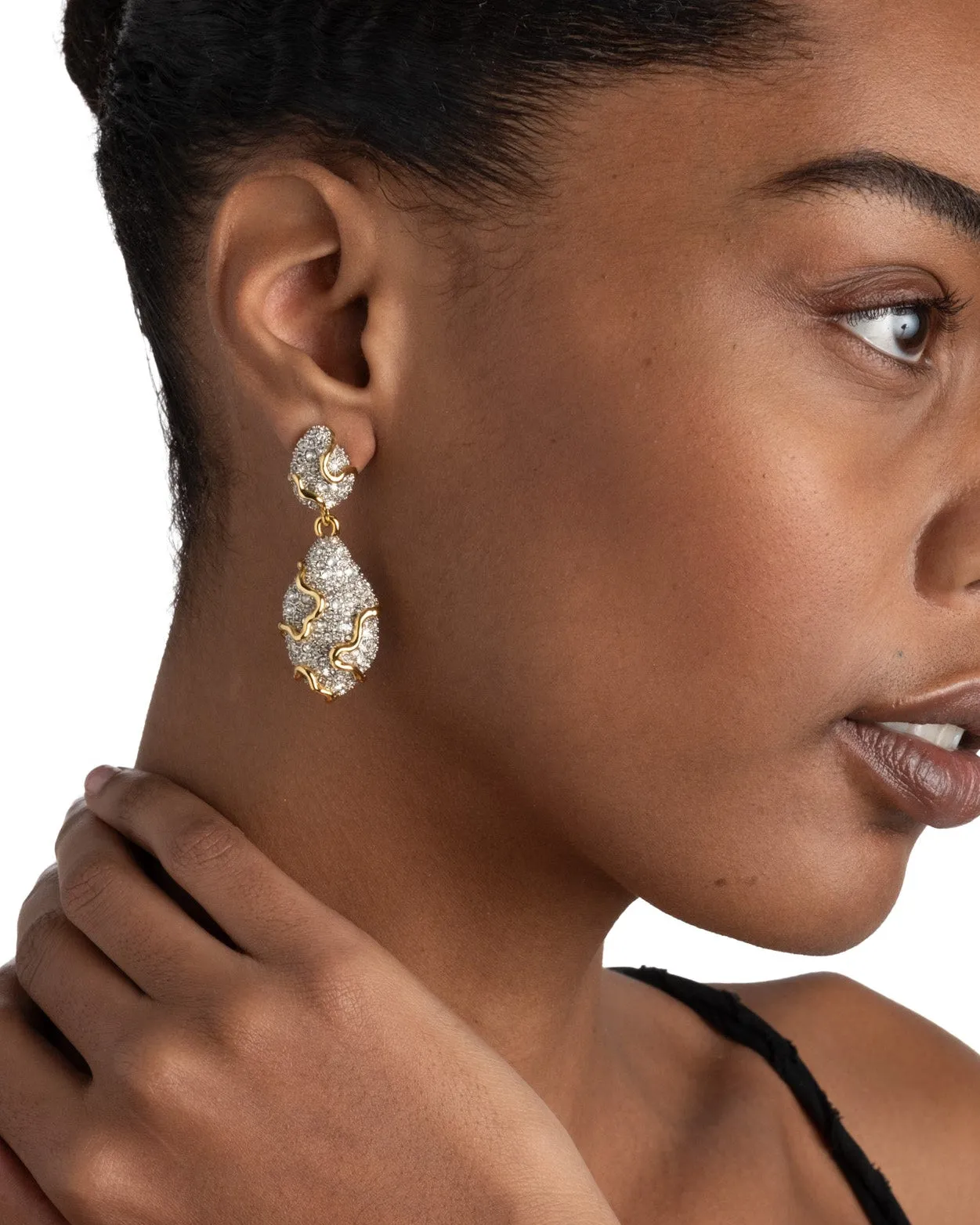Solanales Crystal Pebble Double Drop Earring sold by Alexis Bittar product image thumbnail 5
