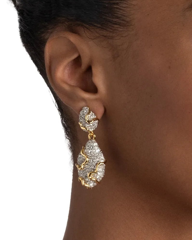 Solanales Crystal Pebble Double Drop Earring sold by Alexis Bittar product image thumbnail 2