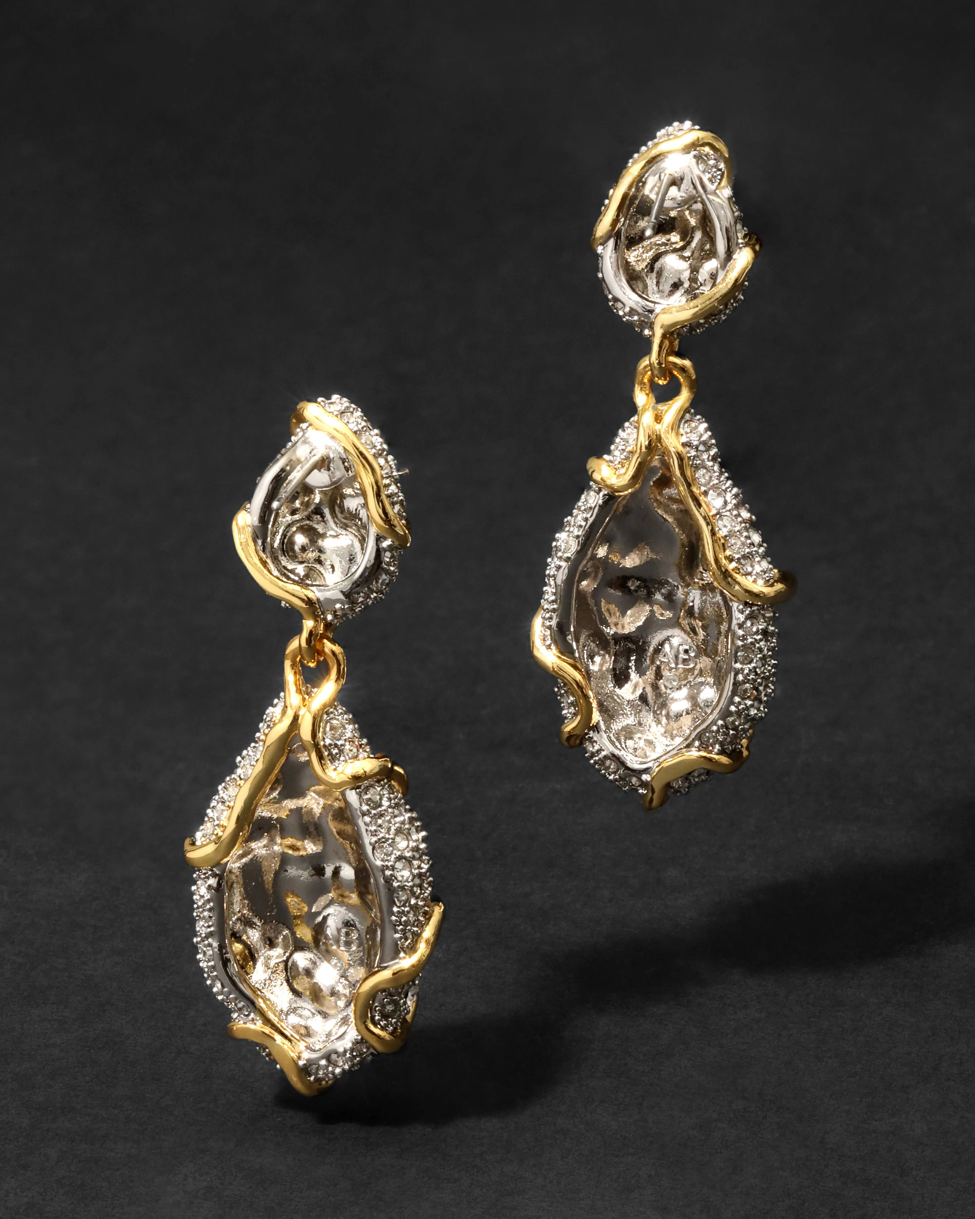 Solanales Crystal Pebble Double Drop Earring sold by Alexis Bittar product image thumbnail 4