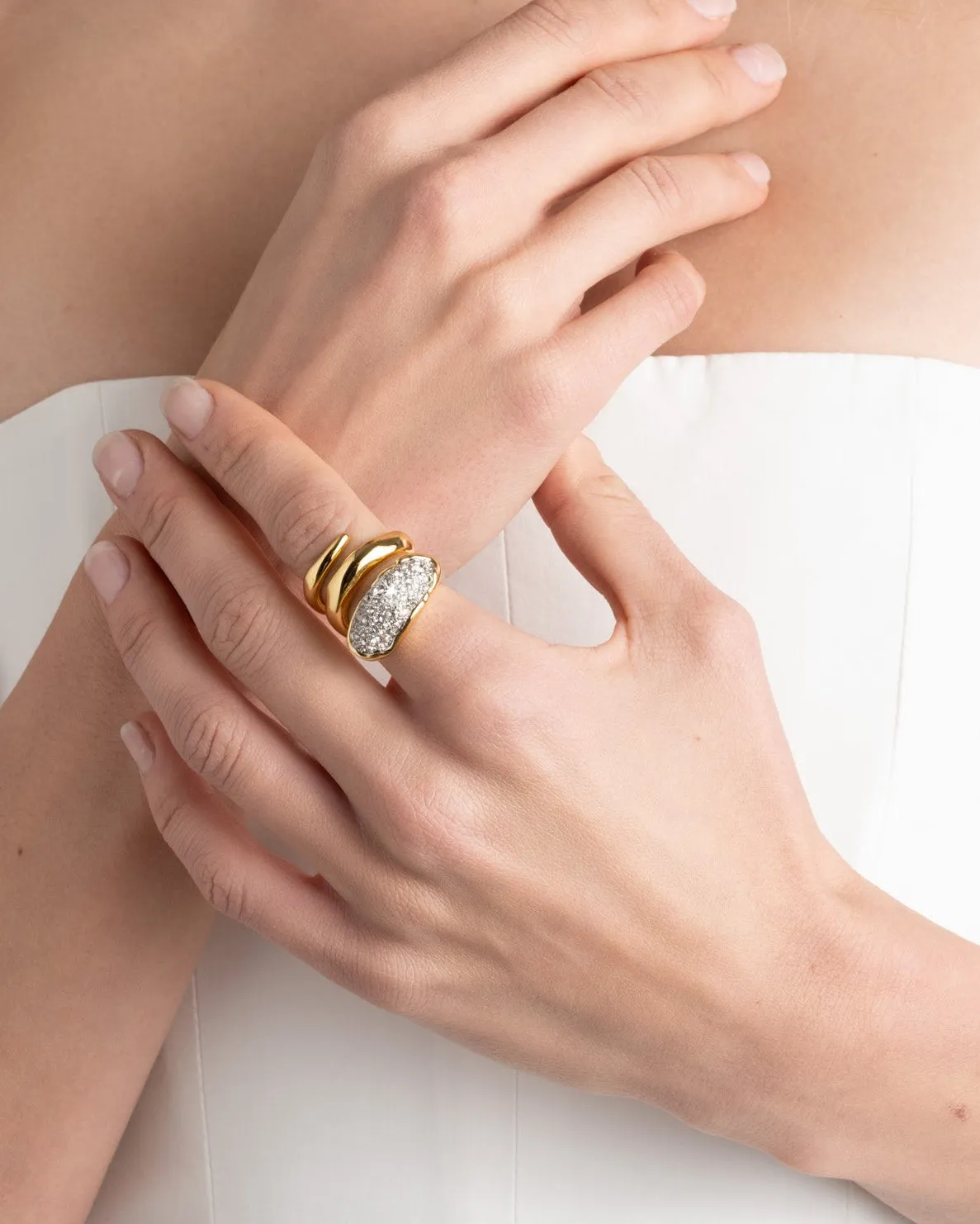 Solanales Crystal Coiled Pebble Ring sold by Alexis Bittar product image thumbnail 3