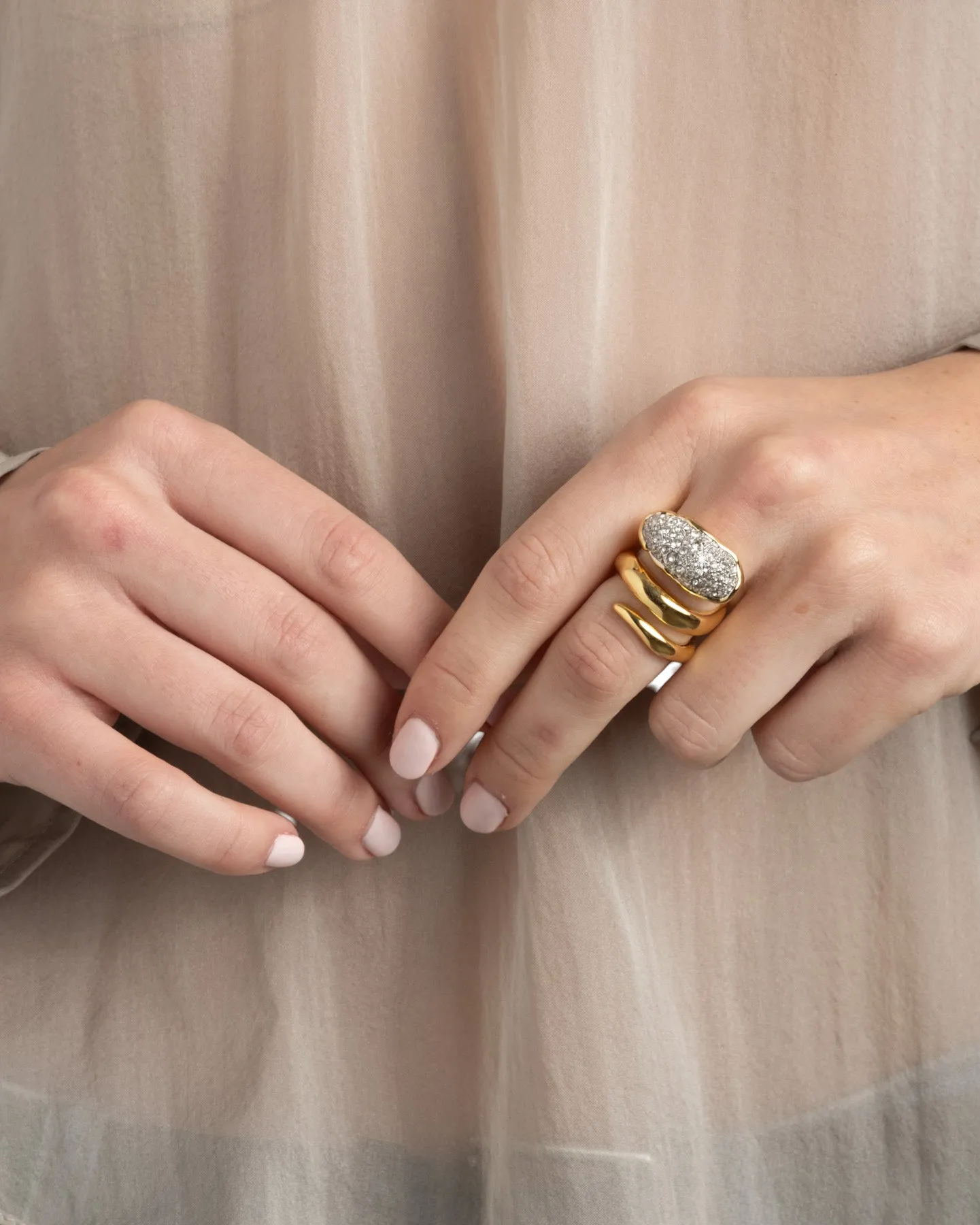 Solanales Crystal Coiled Pebble Ring sold by Alexis Bittar product image thumbnail 2