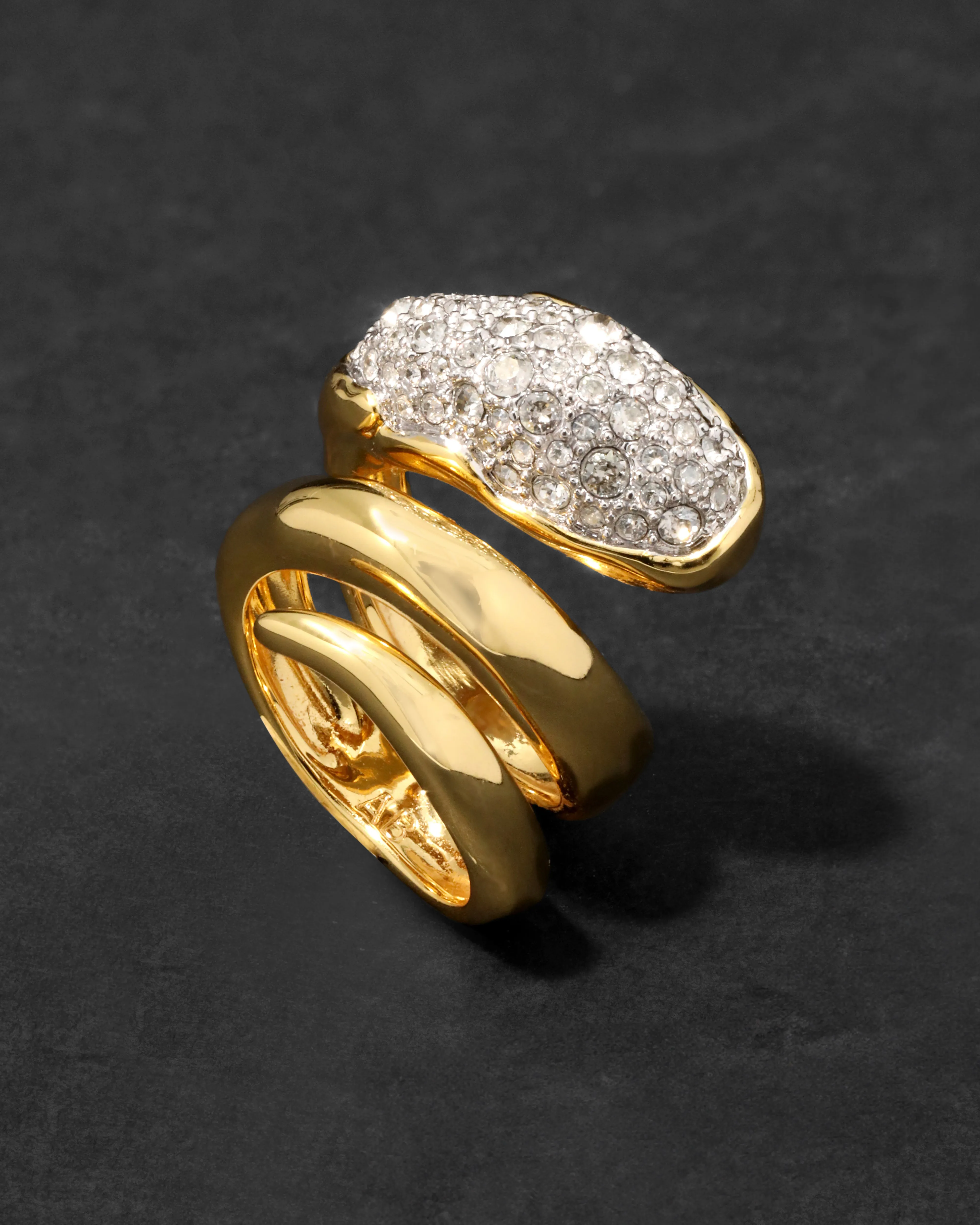 Solanales Crystal Coiled Pebble Ring sold by Alexis Bittar