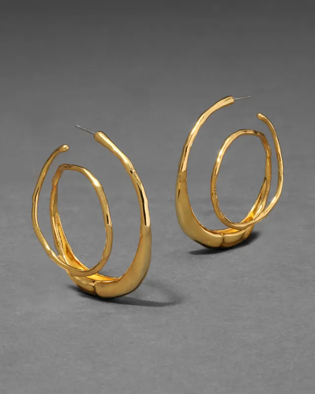 Molten Gold Spiral Hoop Earring sold by Alexis Bittar