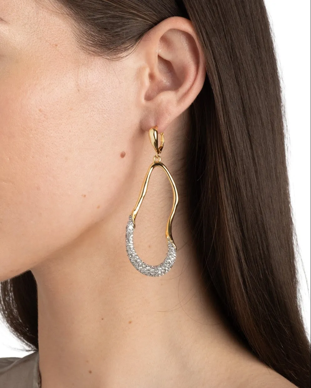 Solanales Crystal Curve Leverback Drop Earring sold by Alexis Bittar product image thumbnail 3