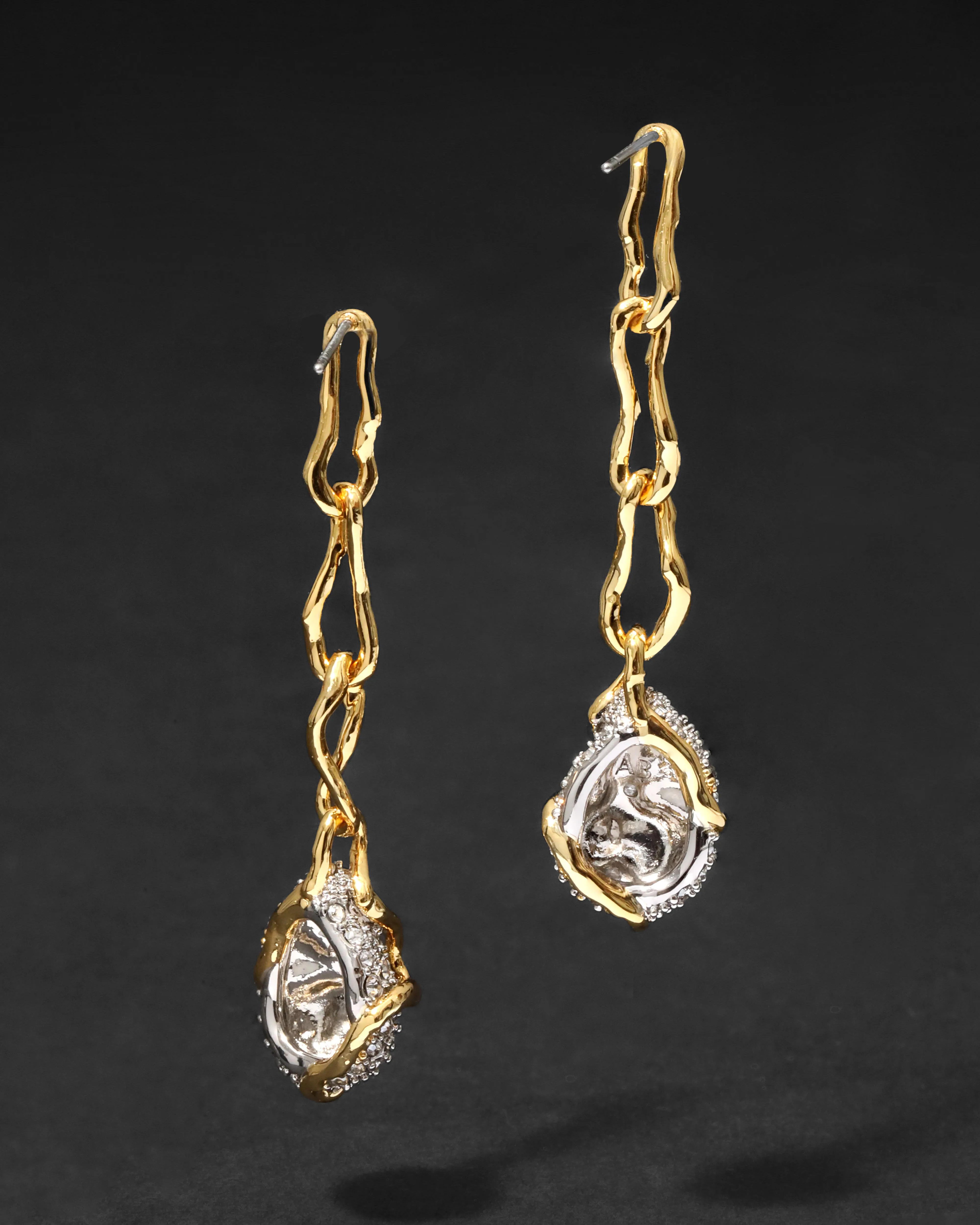 Solanales Crystal Linked Pebble Earring sold by Alexis Bittar product image thumbnail 4