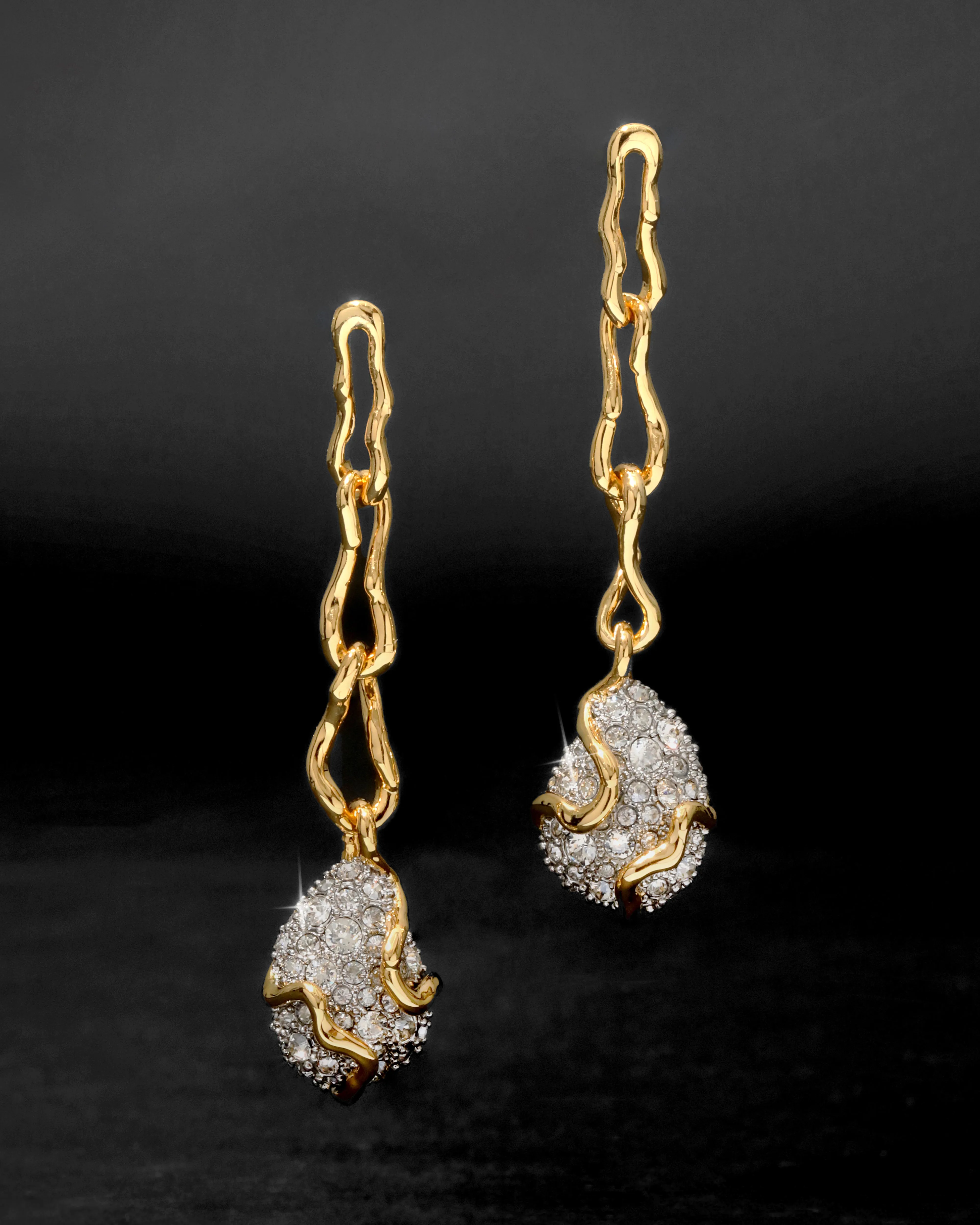 Solanales Crystal Linked Pebble Earring sold by Alexis Bittar