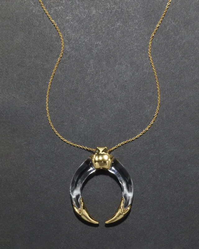 Gilded Tusk Lucite Necklace sold by Alexis Bittar