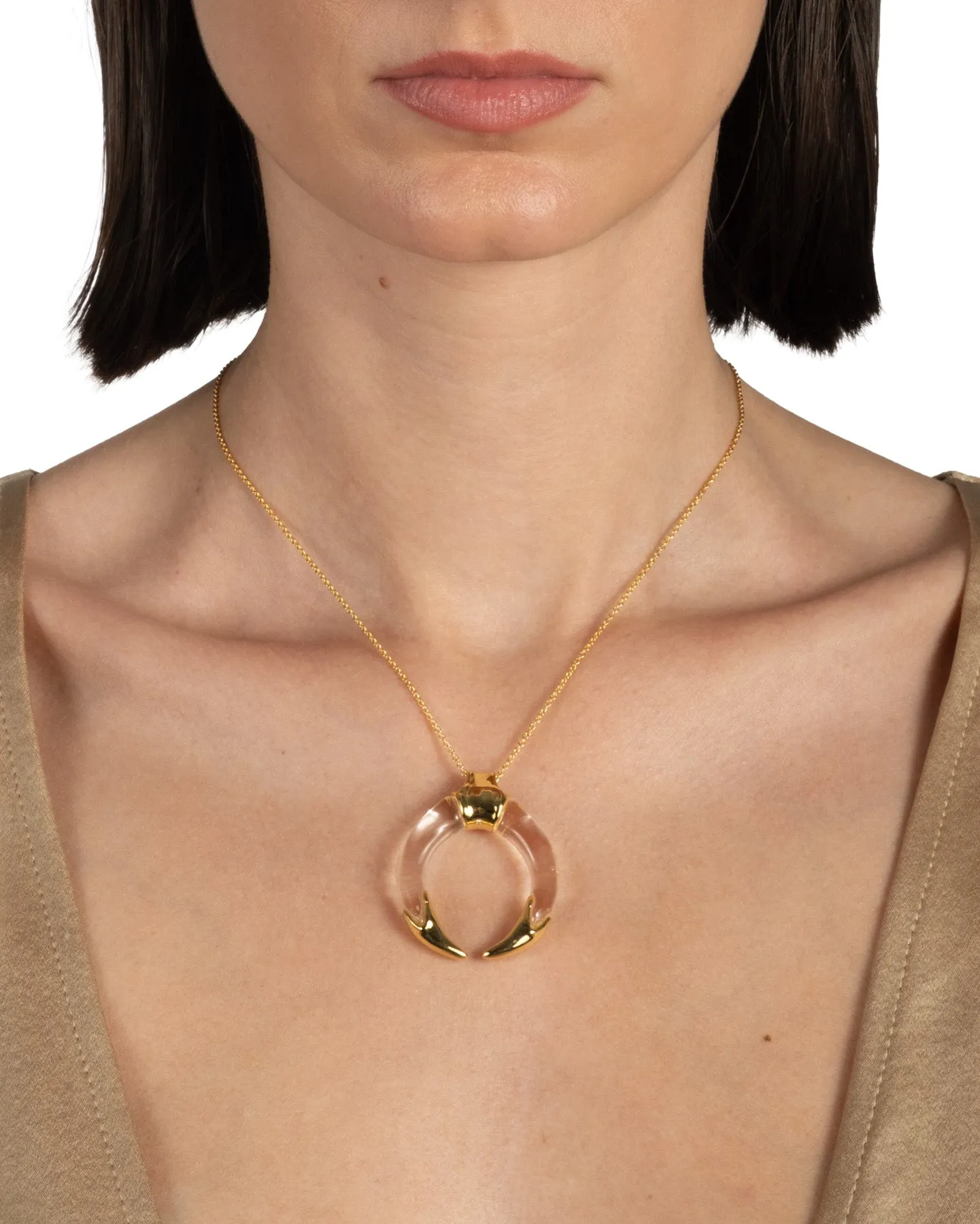 Gilded Tusk Lucite Necklace sold by Alexis Bittar product image thumbnail 3