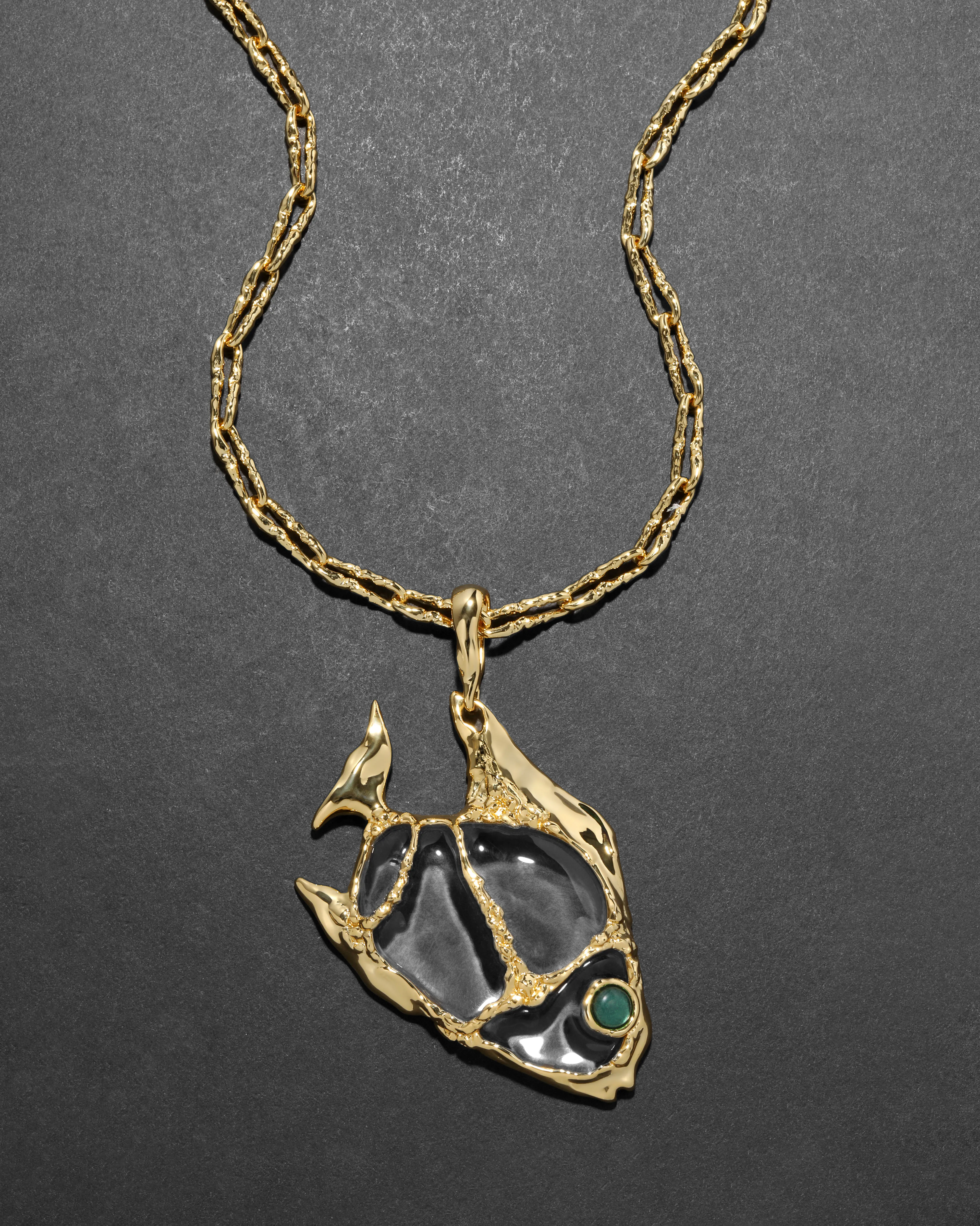 Liquid Lucite Angelfish Pendant Necklace sold by Alexis Bittar