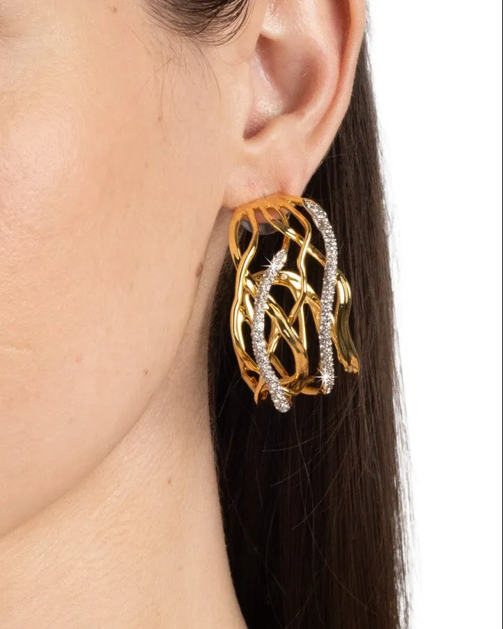Solanales Crystal Woven Hoop Earring sold by Alexis Bittar product image thumbnail 2