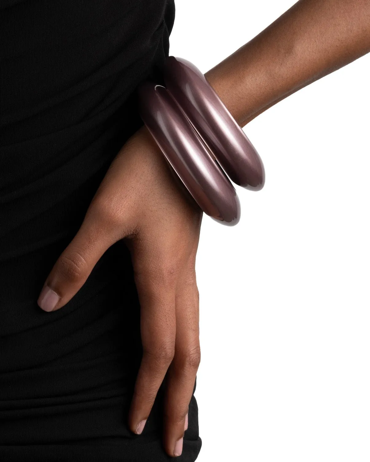 Lucite Saucer Bangle Bracelet- Dusty Rose sold by Alexis Bittar product image thumbnail 2