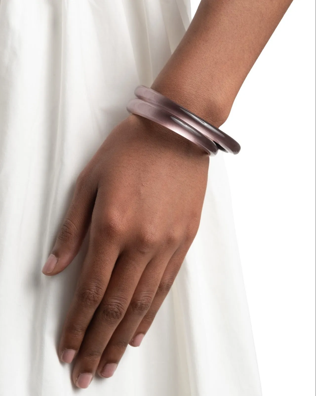 Lucite Skinny Bangle- Dusty Rose sold by Alexis Bittar product image thumbnail 2