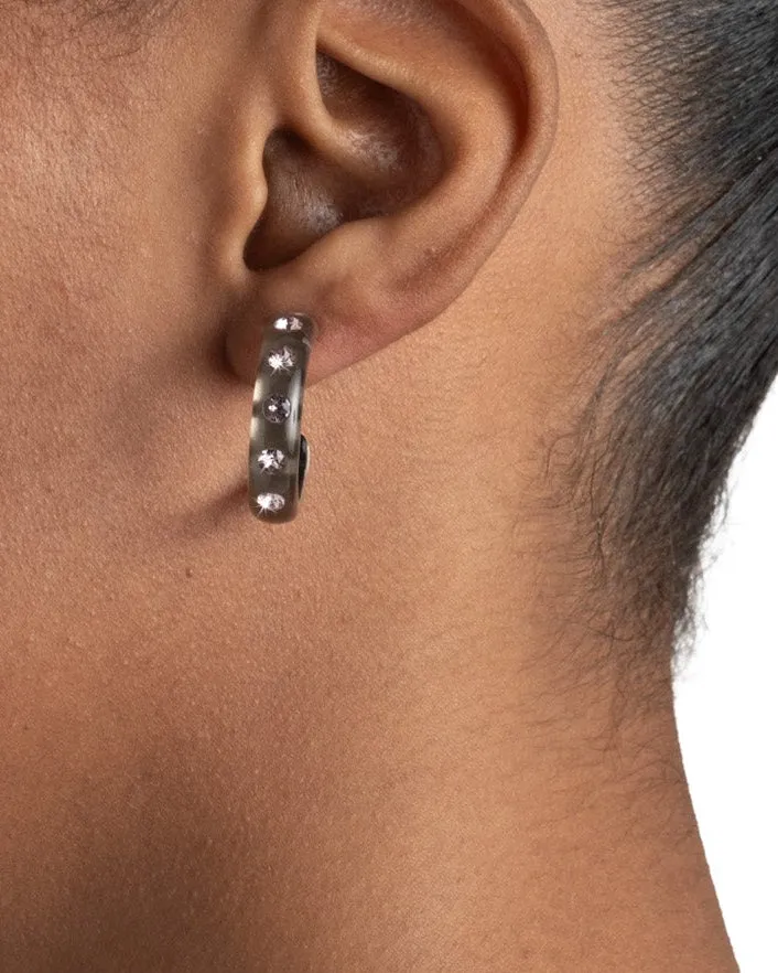 Lucite Crystal Hoop Earring- Dune sold by Alexis Bittar product image thumbnail 3