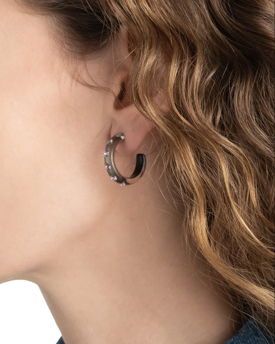 Lucite Crystal Hoop Earring- Dune sold by Alexis Bittar product image thumbnail 5