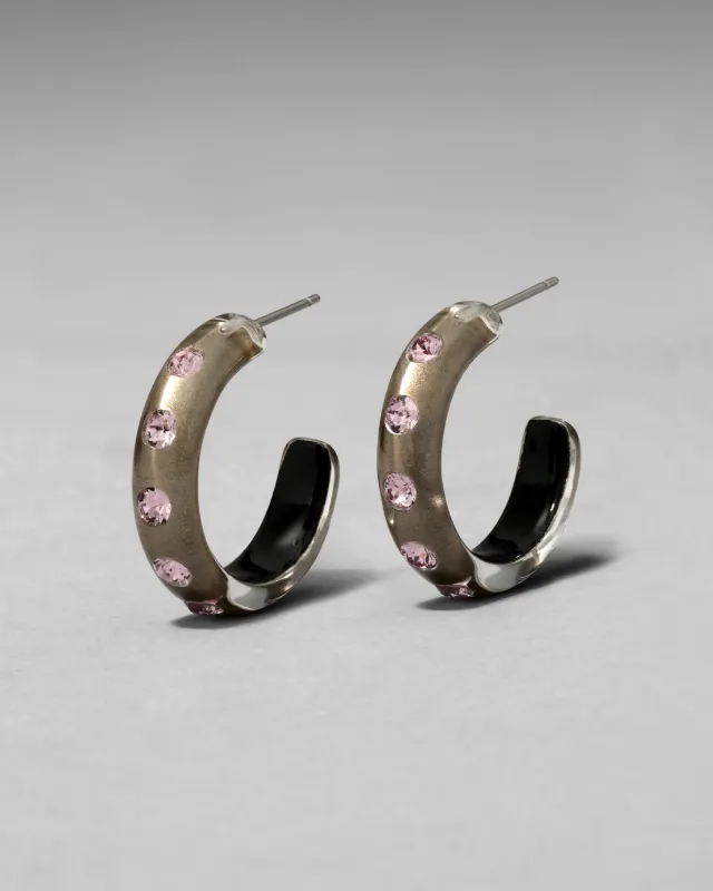 Lucite Crystal Hoop Earring- Dune sold by Alexis Bittar