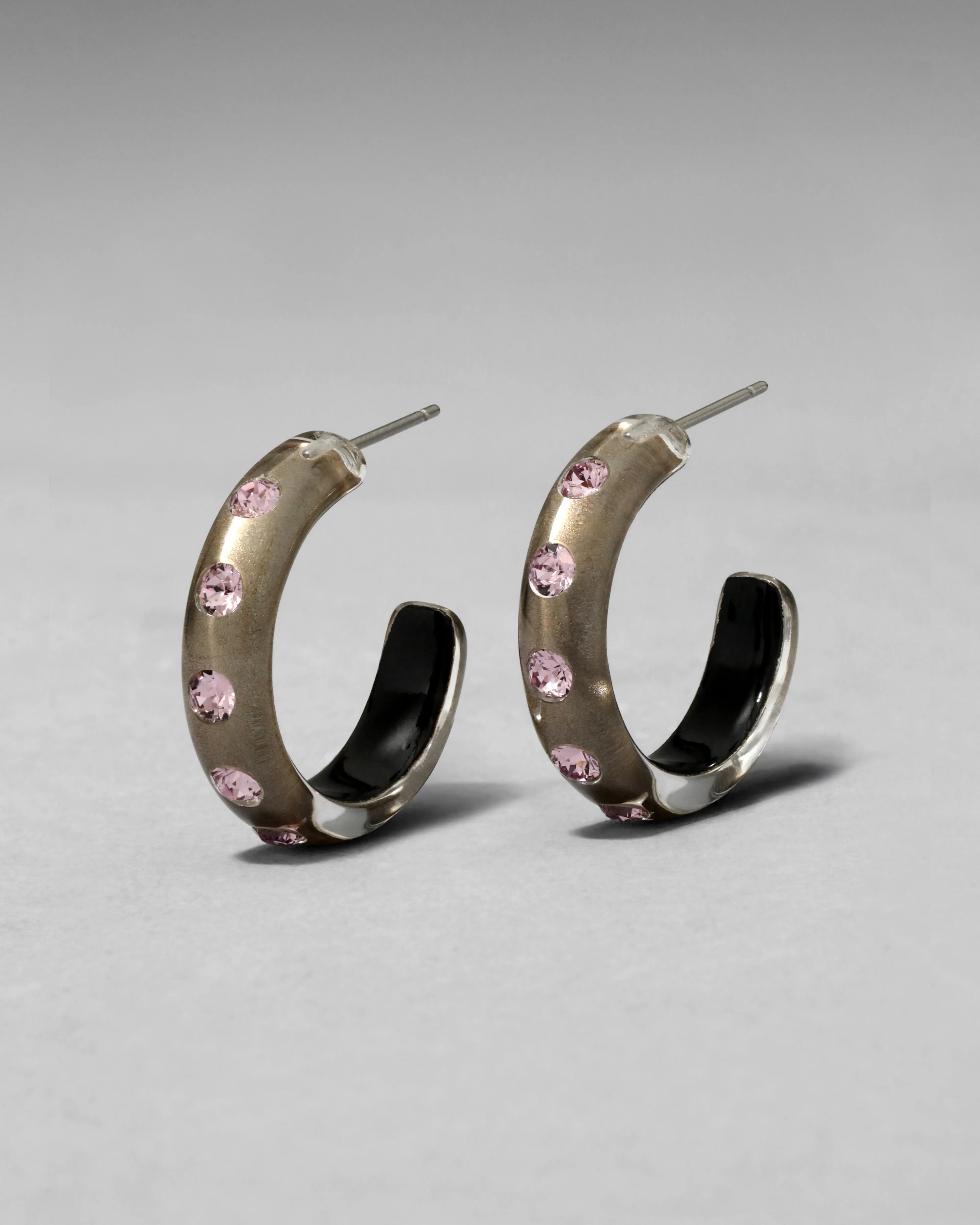 Lucite Crystal Hoop Earring- Dune sold by Alexis Bittar
