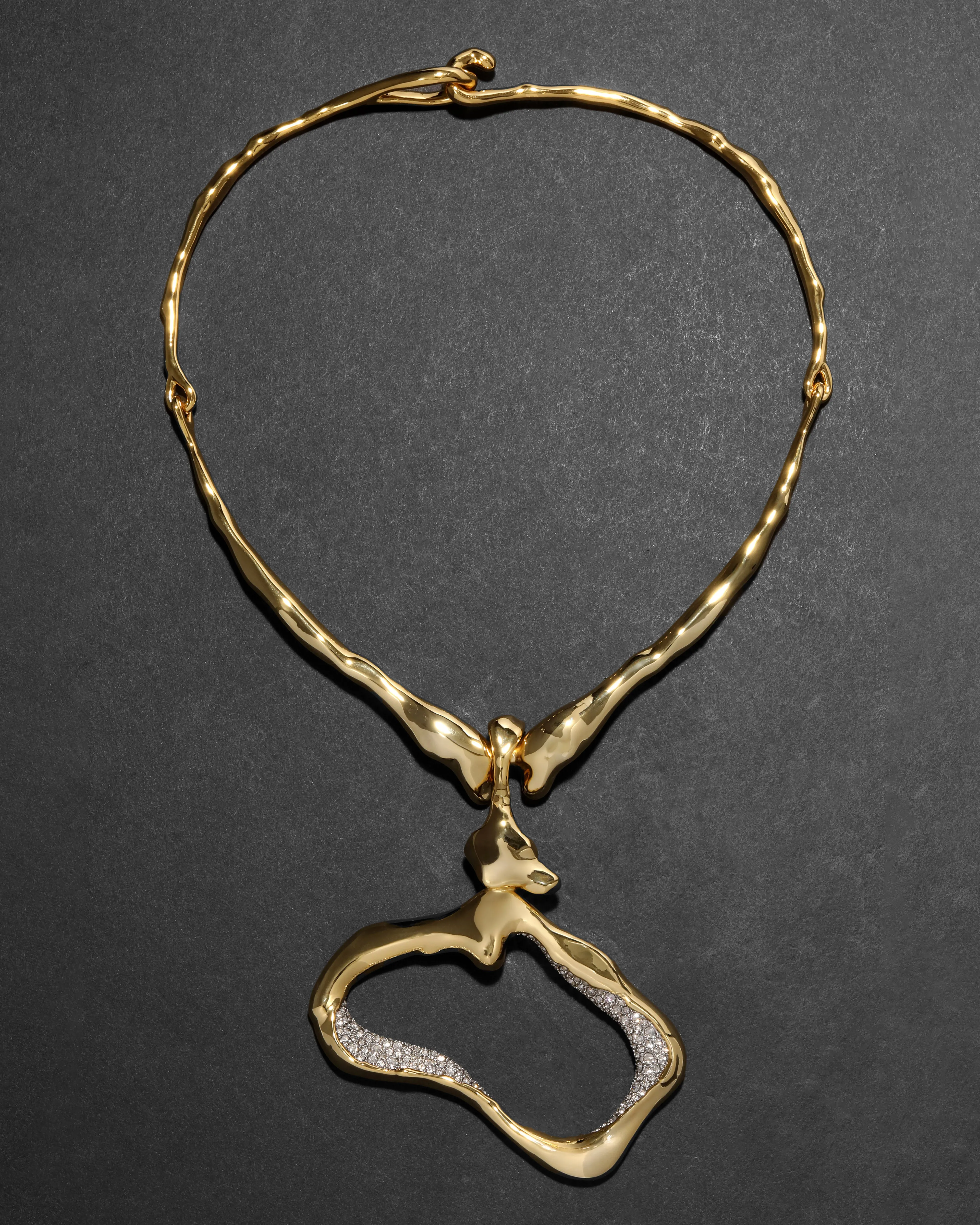 Solanales Crystal Modernist Collar Necklace sold by Alexis Bittar