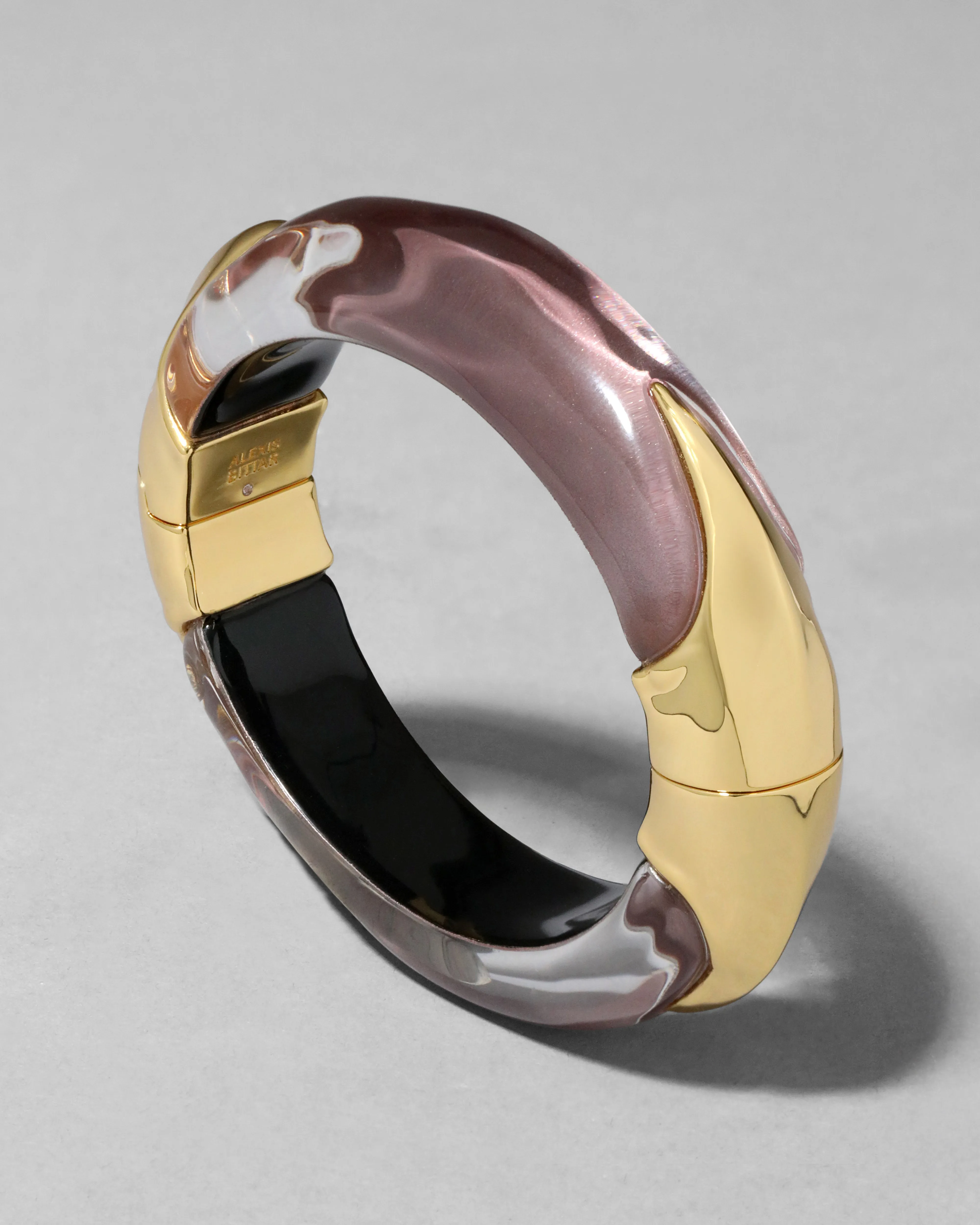 Lucite Claw Hinge Bracelet- Dusty Rose sold by Alexis Bittar product image thumbnail 3