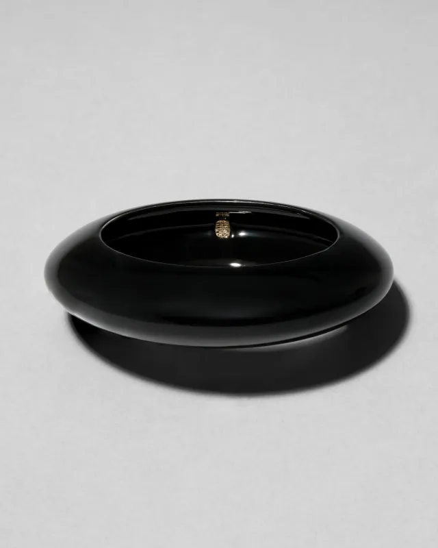 Lucite Saucer Bangle Bracelet- Onyx made by Alexis Bittar